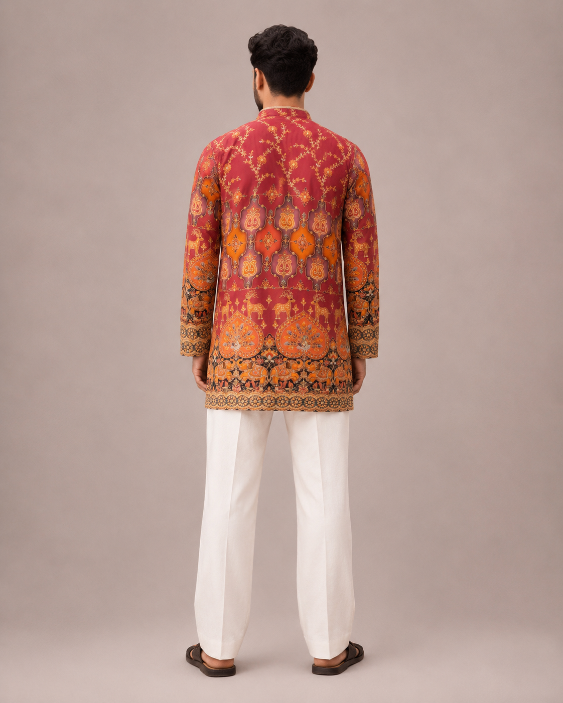 Dark Pink Silk Kurta Set