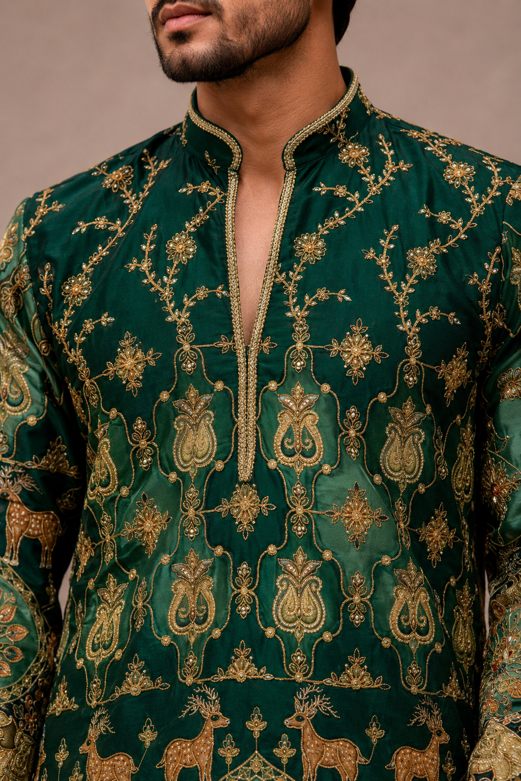 Green Silk Kurta Sets