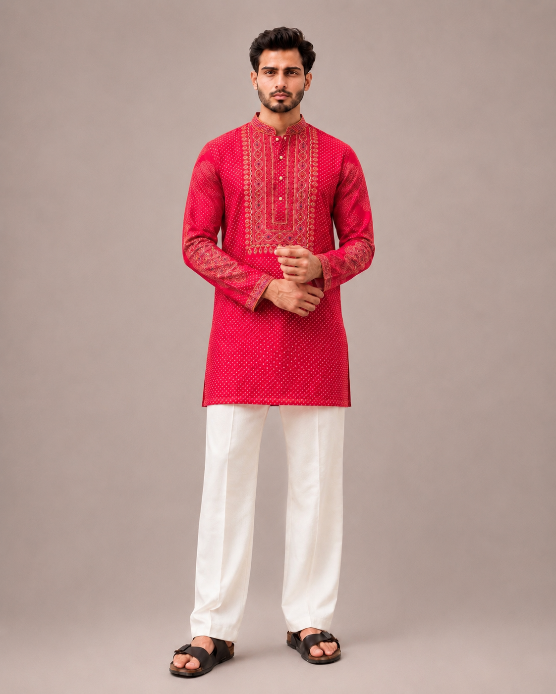 Maroon Soft Silk Kurta Set