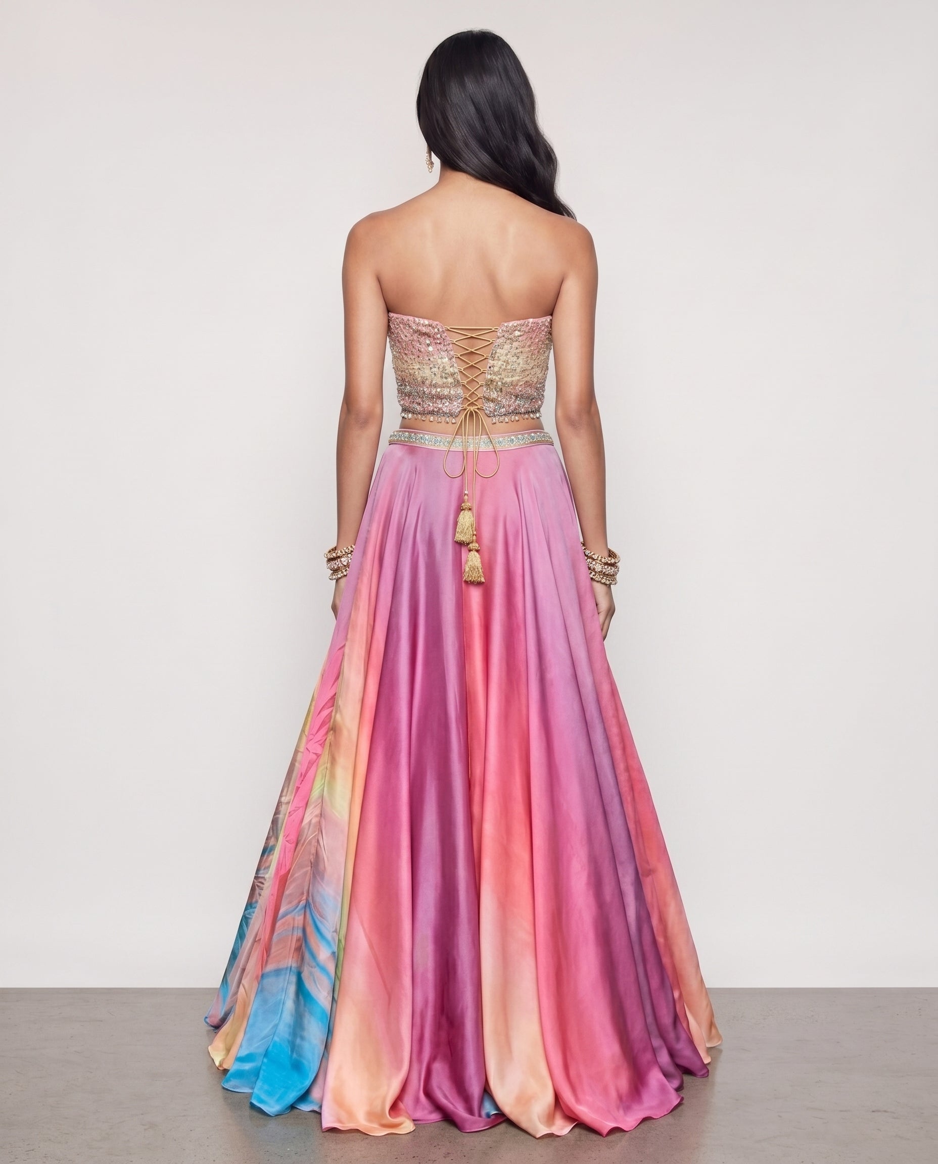 Pink Italian Silk Indo Western