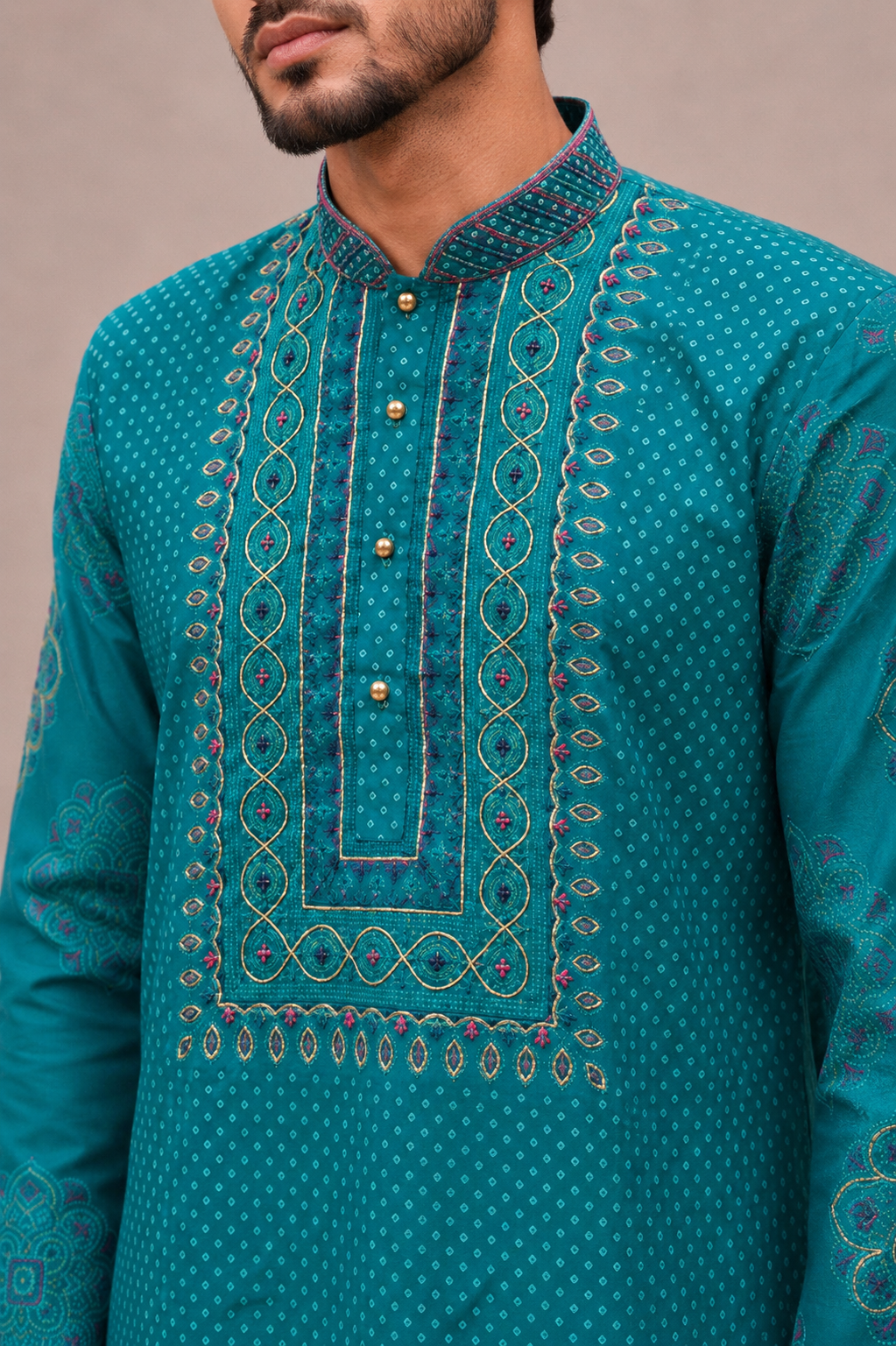 Rama Green Soft Silk Kurta Set