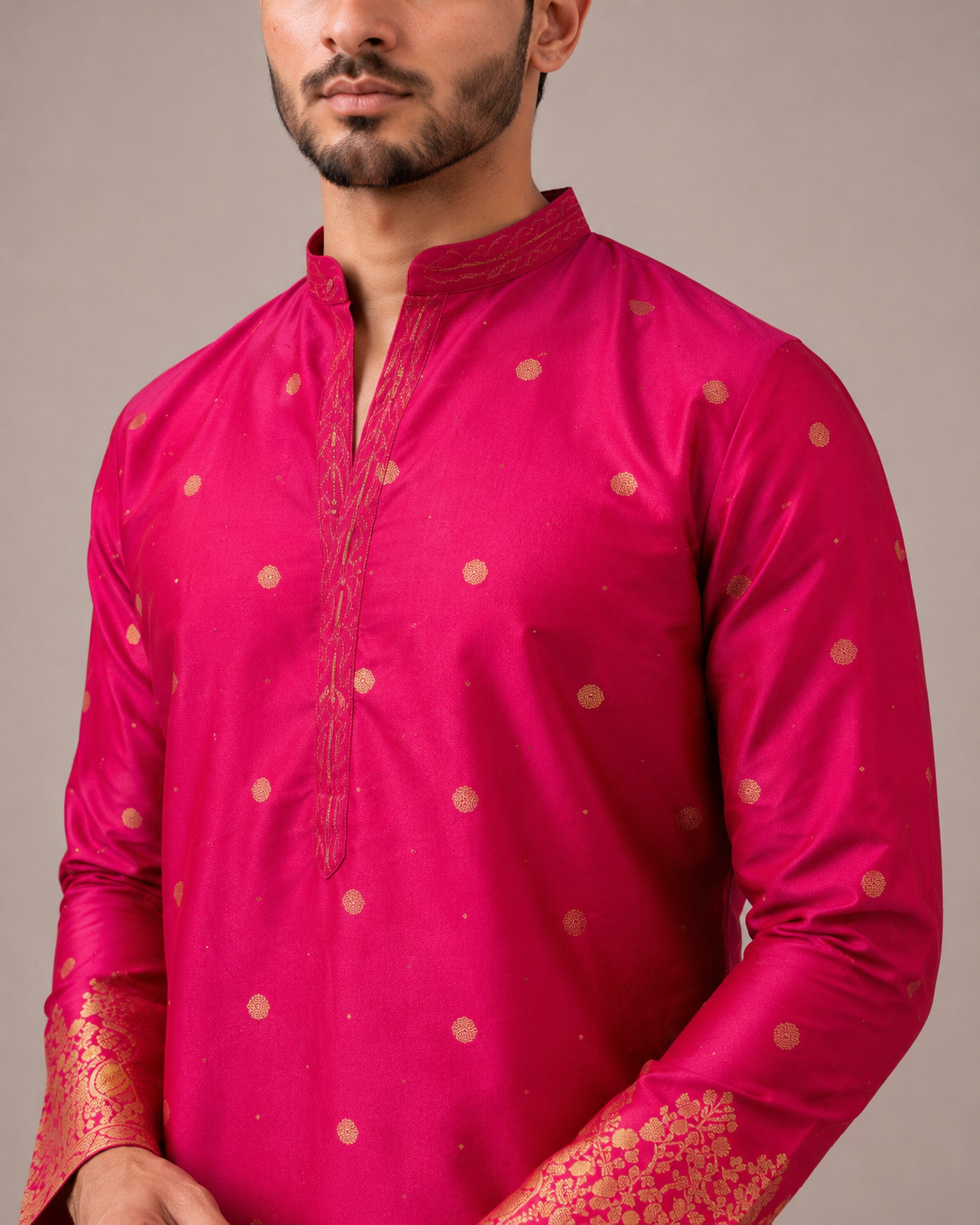 Rani Banglori Raw Silk Kurta Set with Computer Print Work