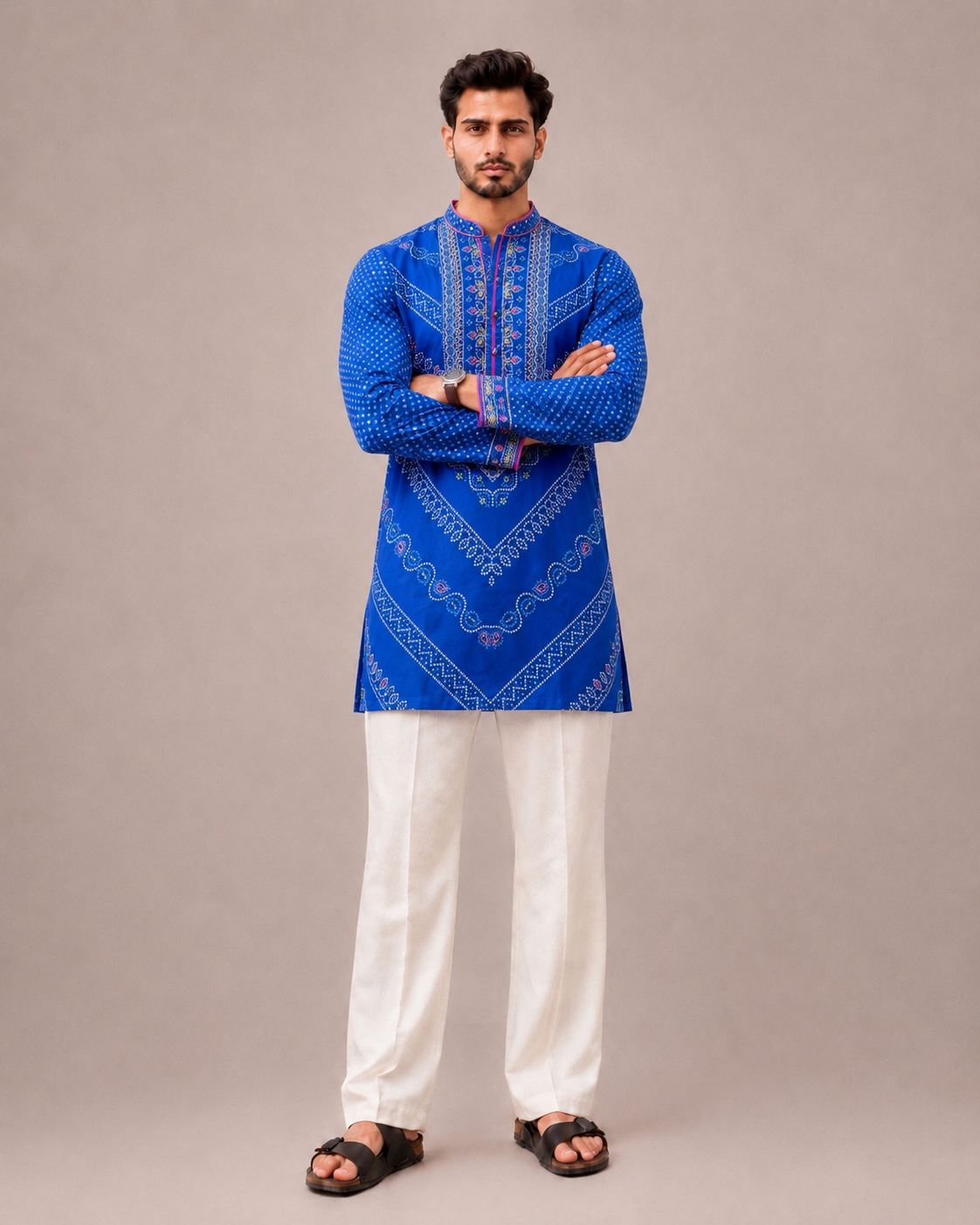 Royal Blue Soft Silk Kurta Set