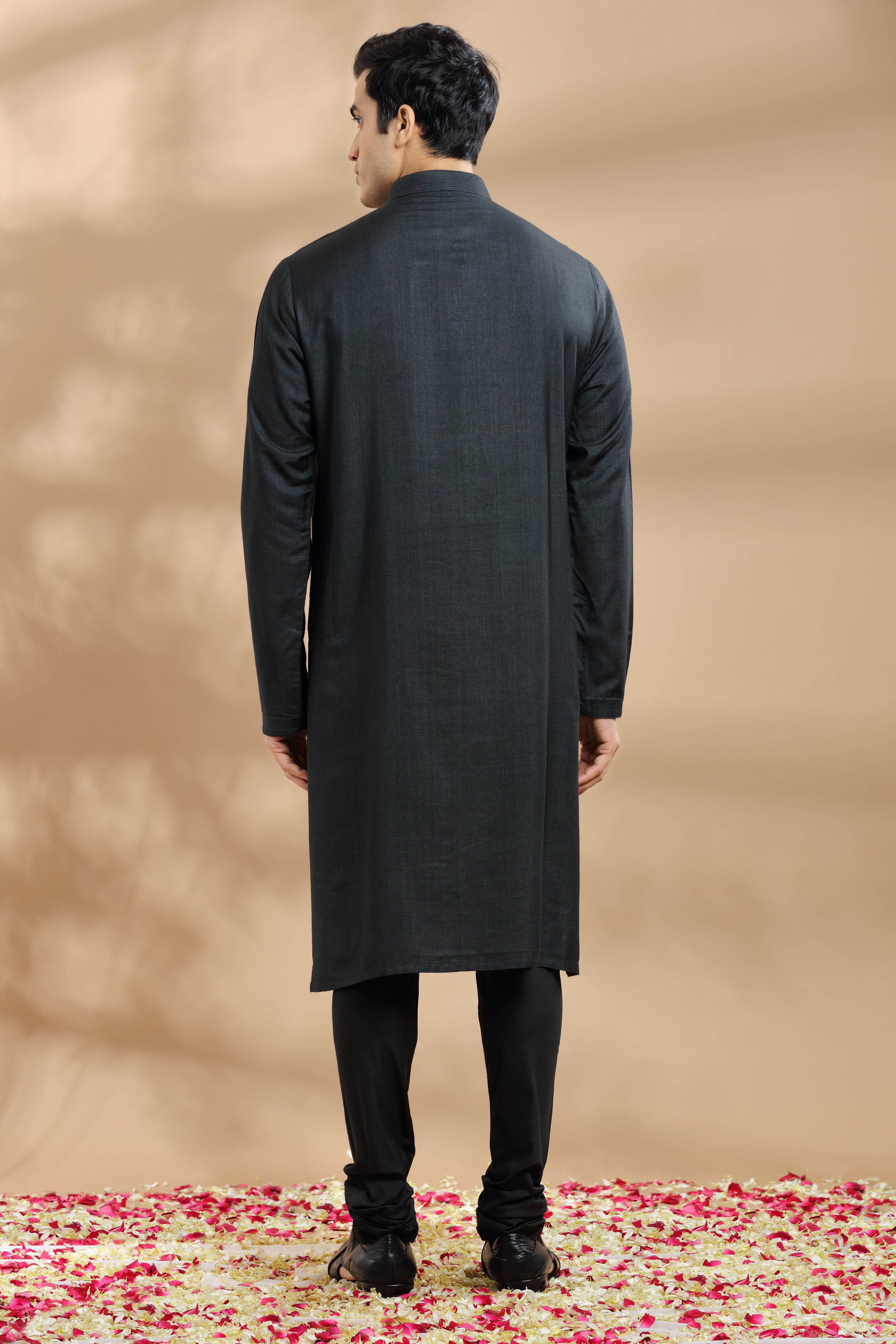 black kurta set