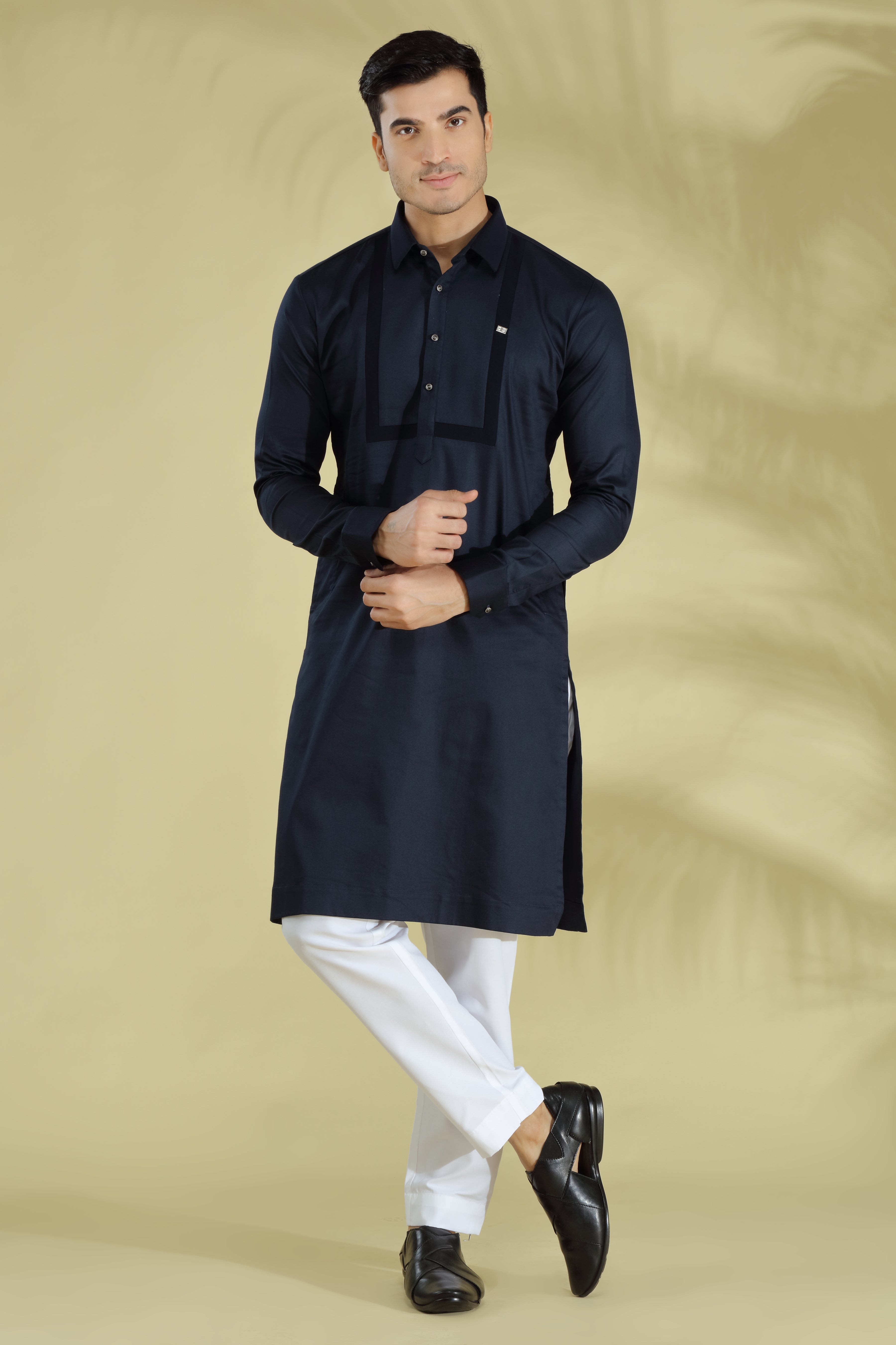 black kurta set