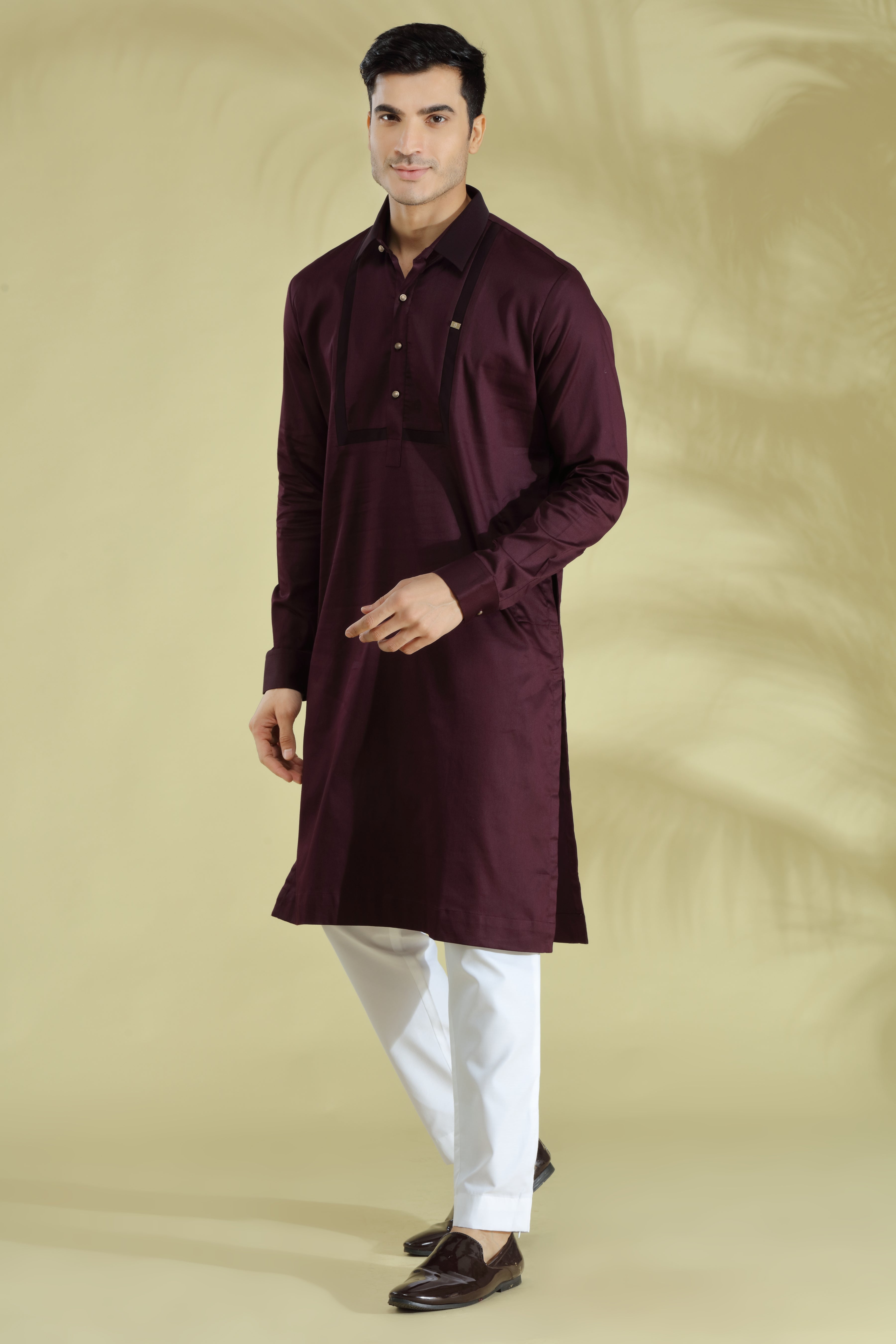 maroon kurta