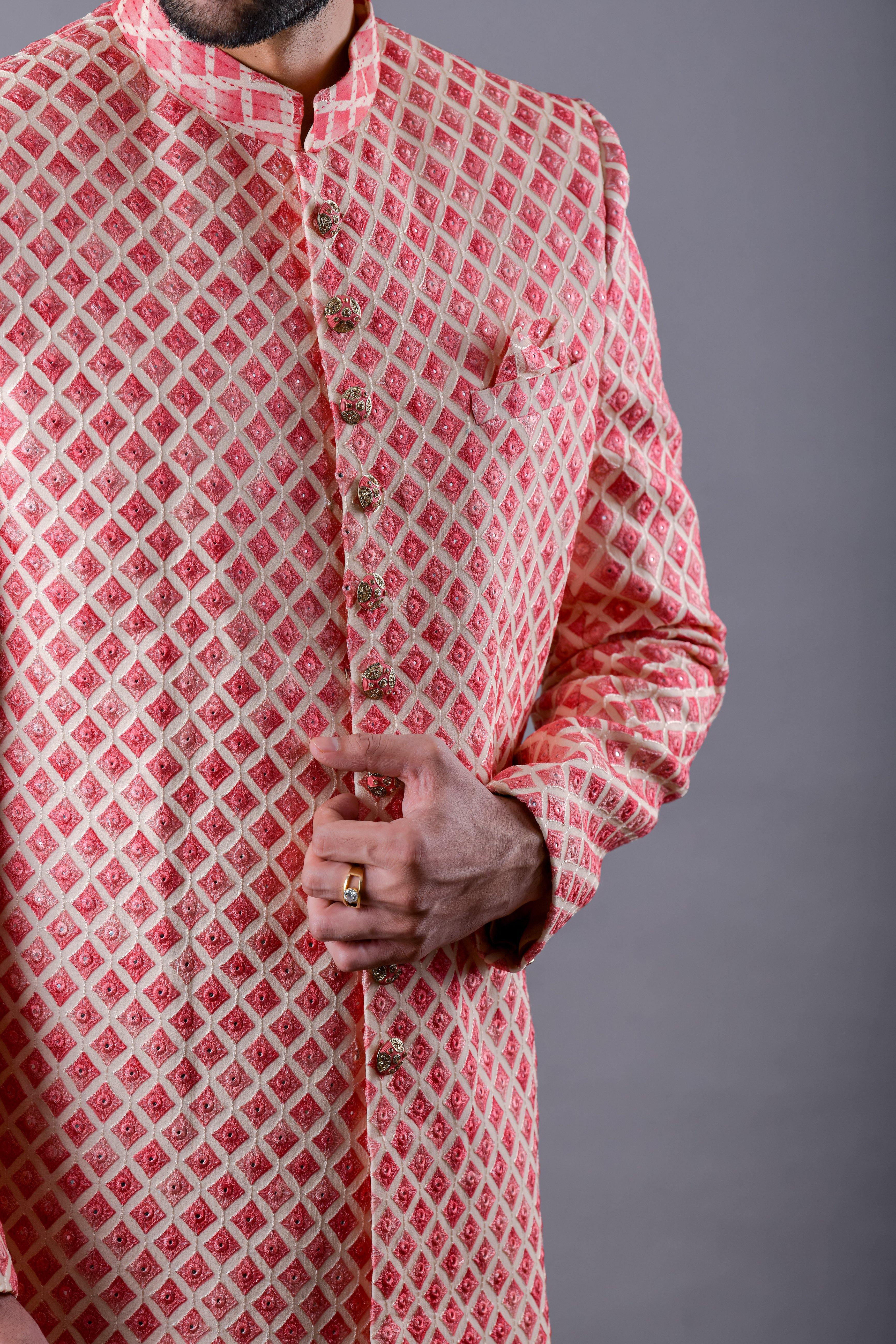 indo western groom dress