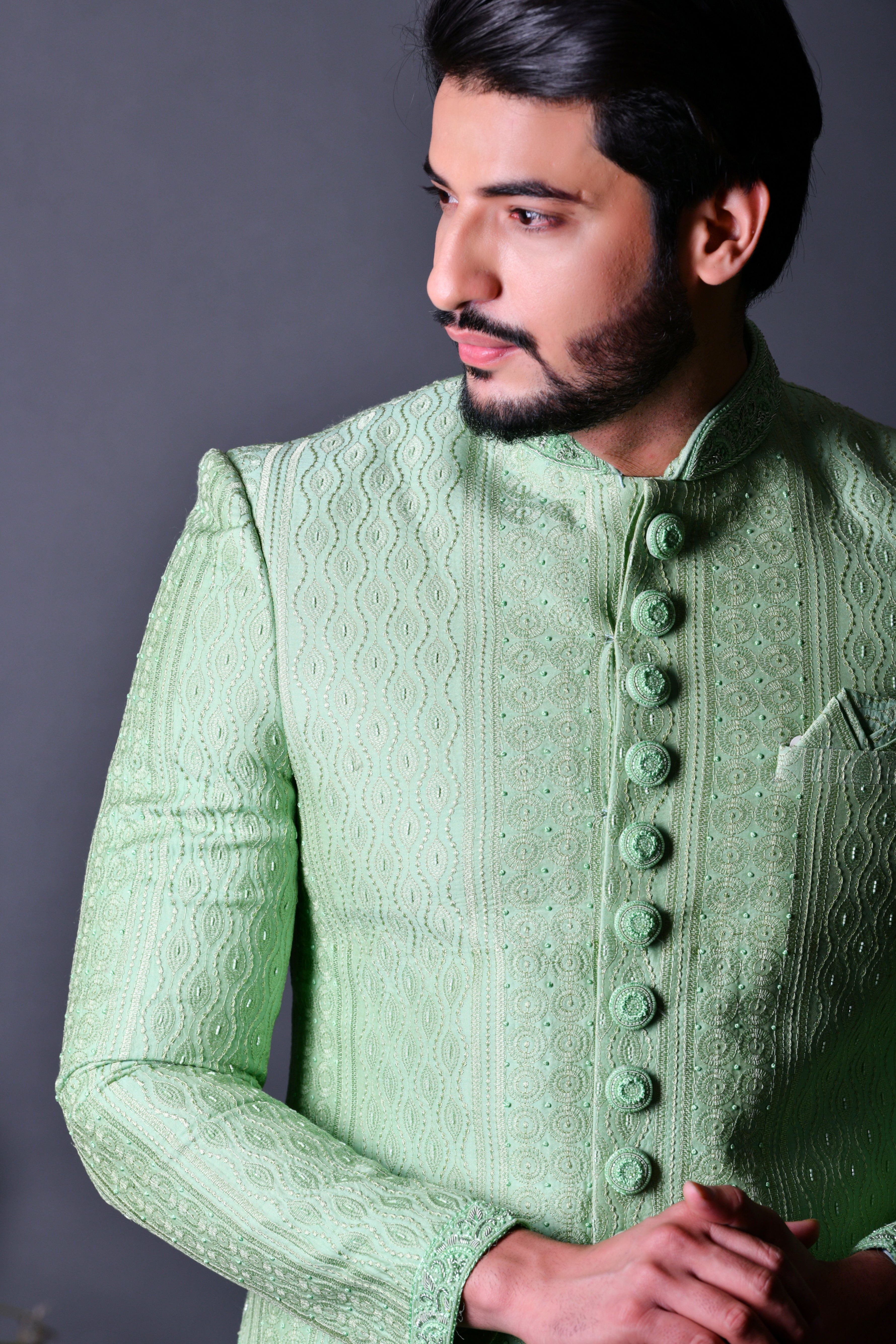 indo western groom dress