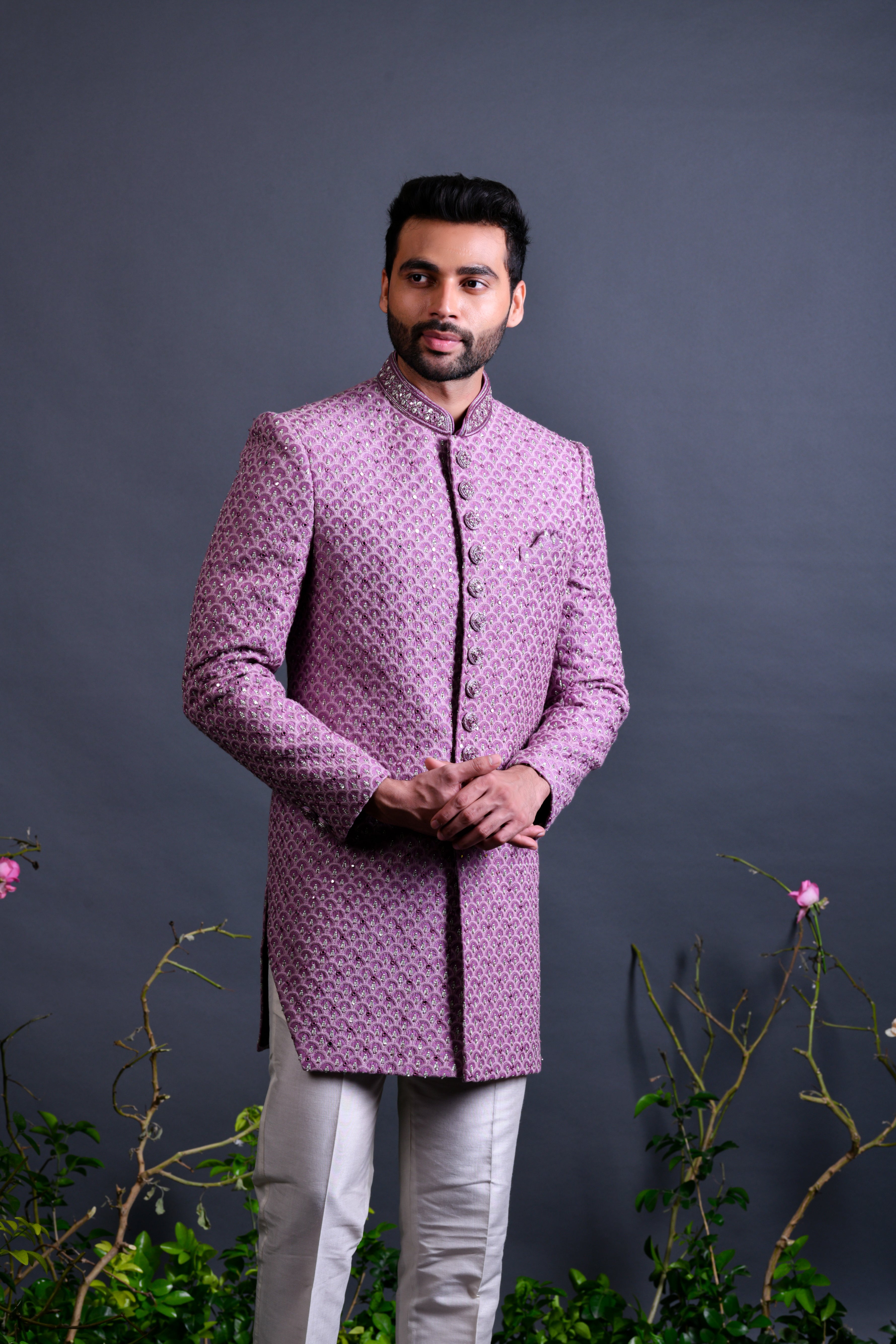 indo western groom dress