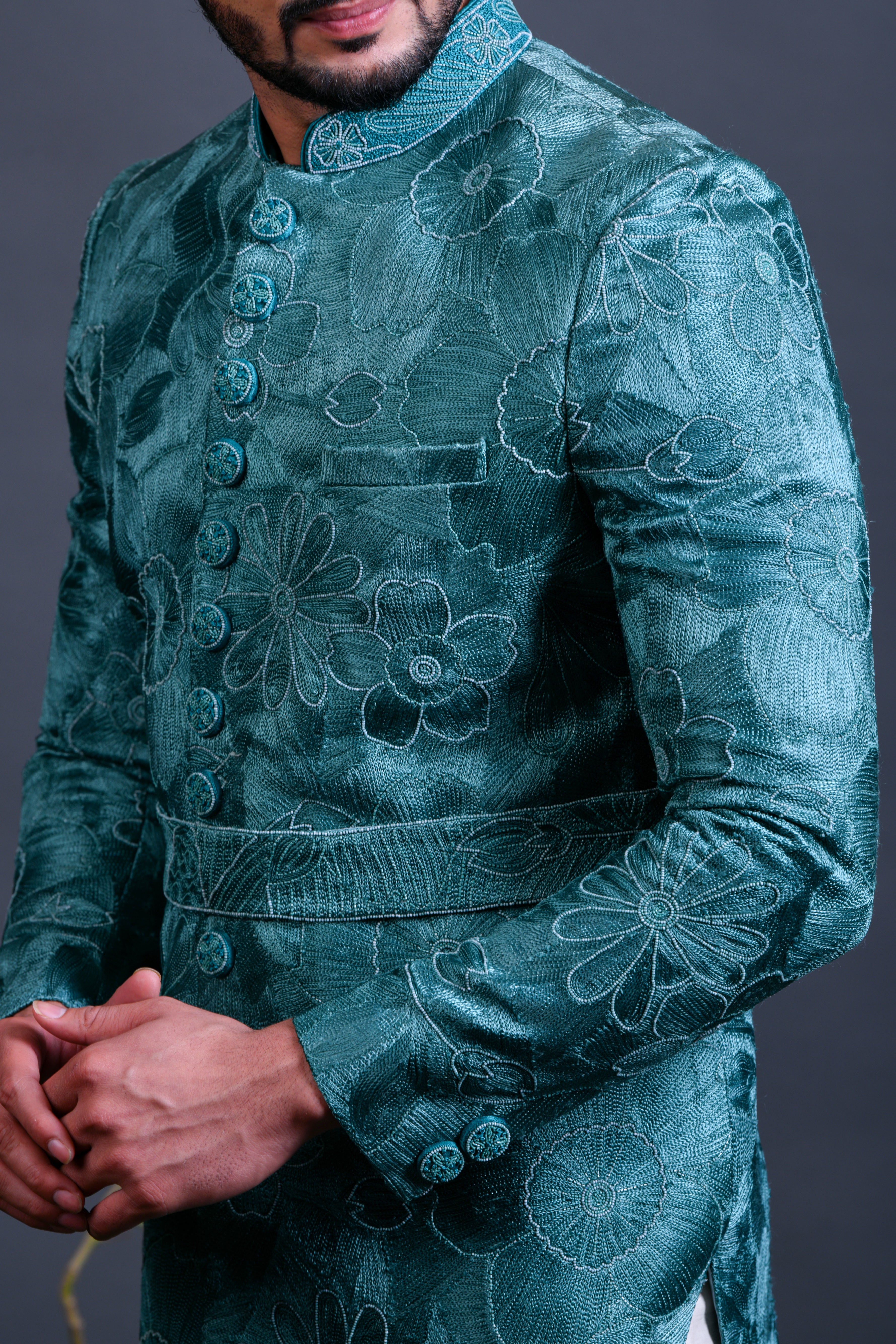 indo western groom dress