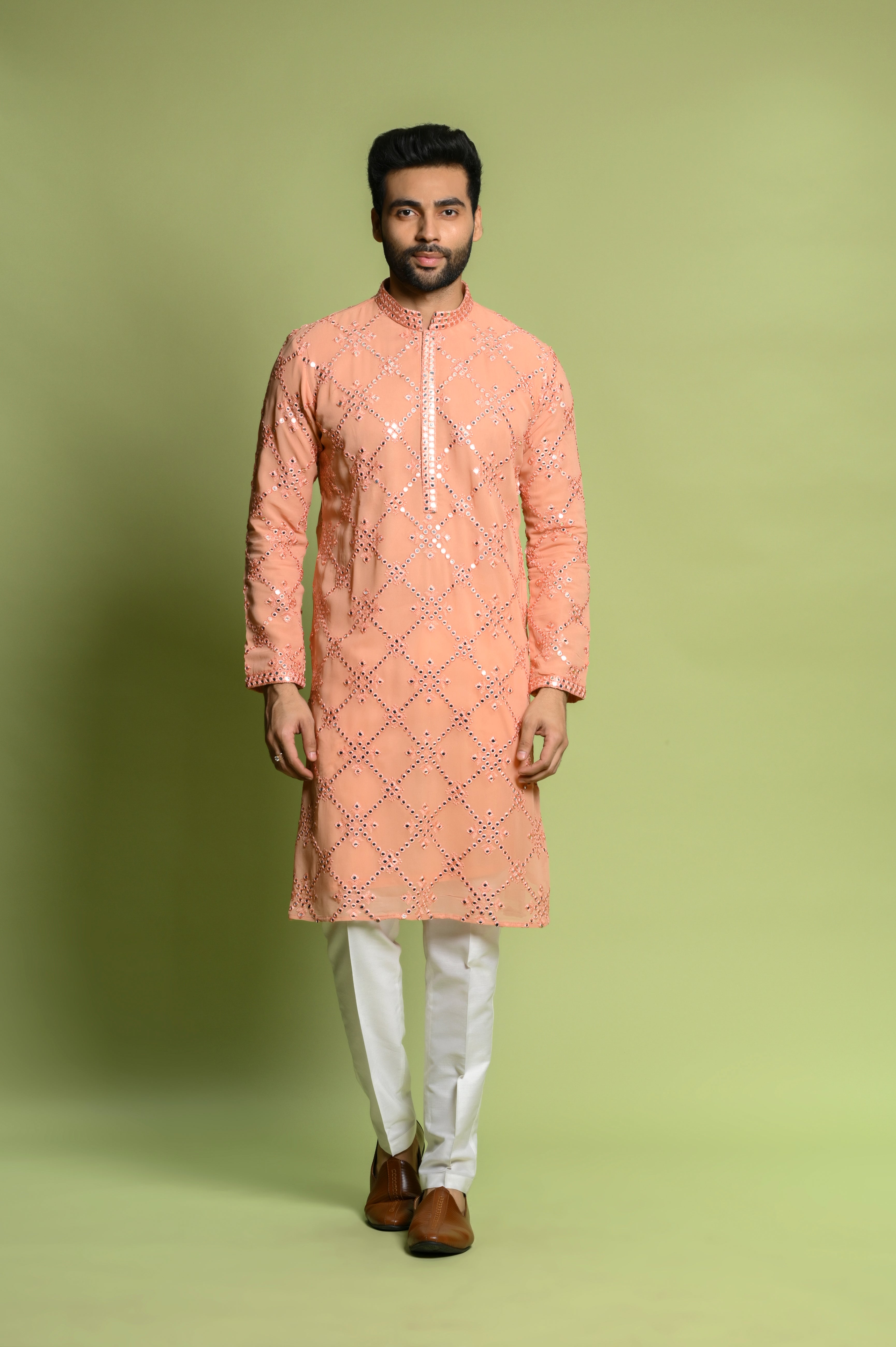 mirror work kurta