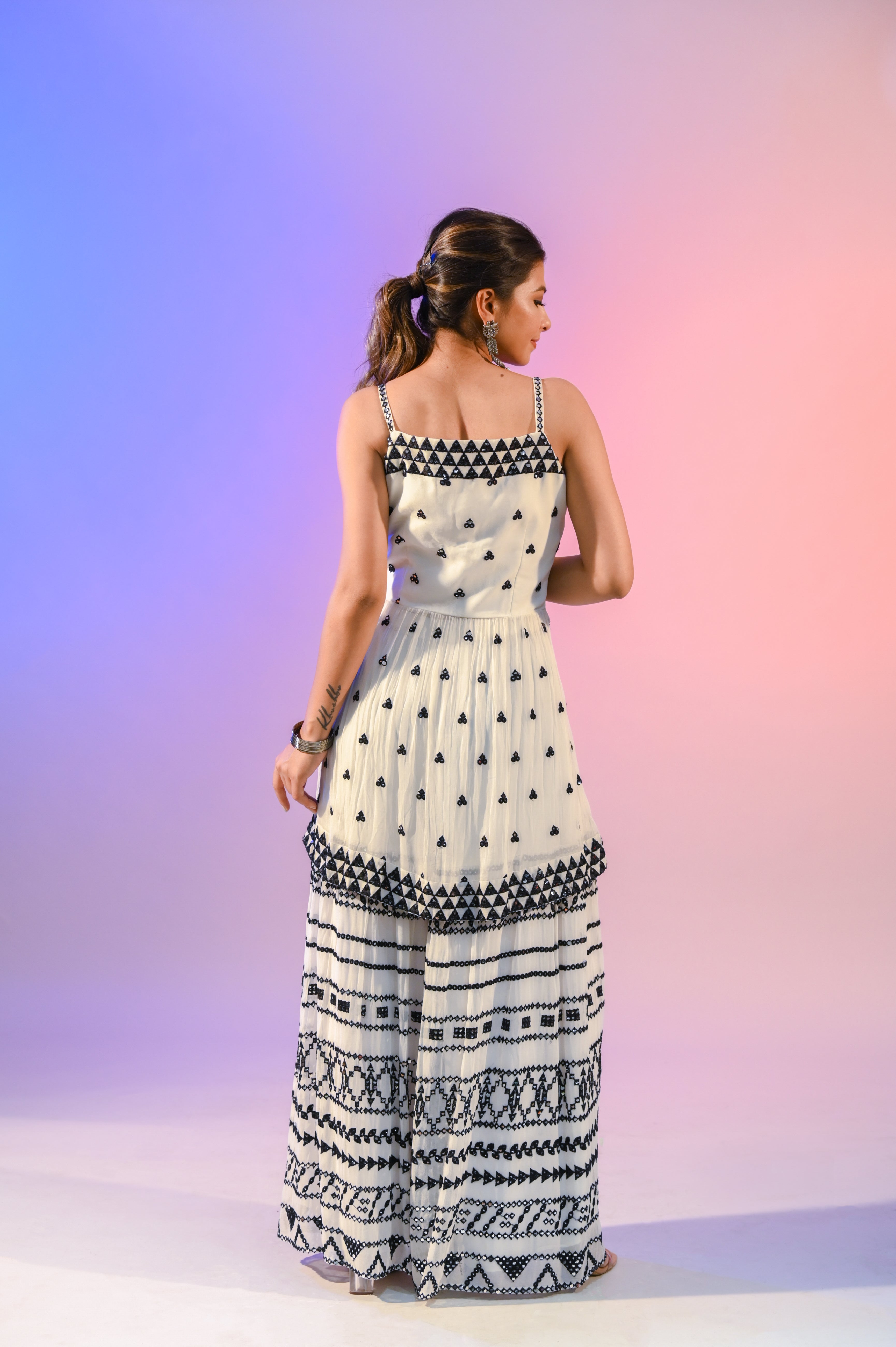 palazzo set with top