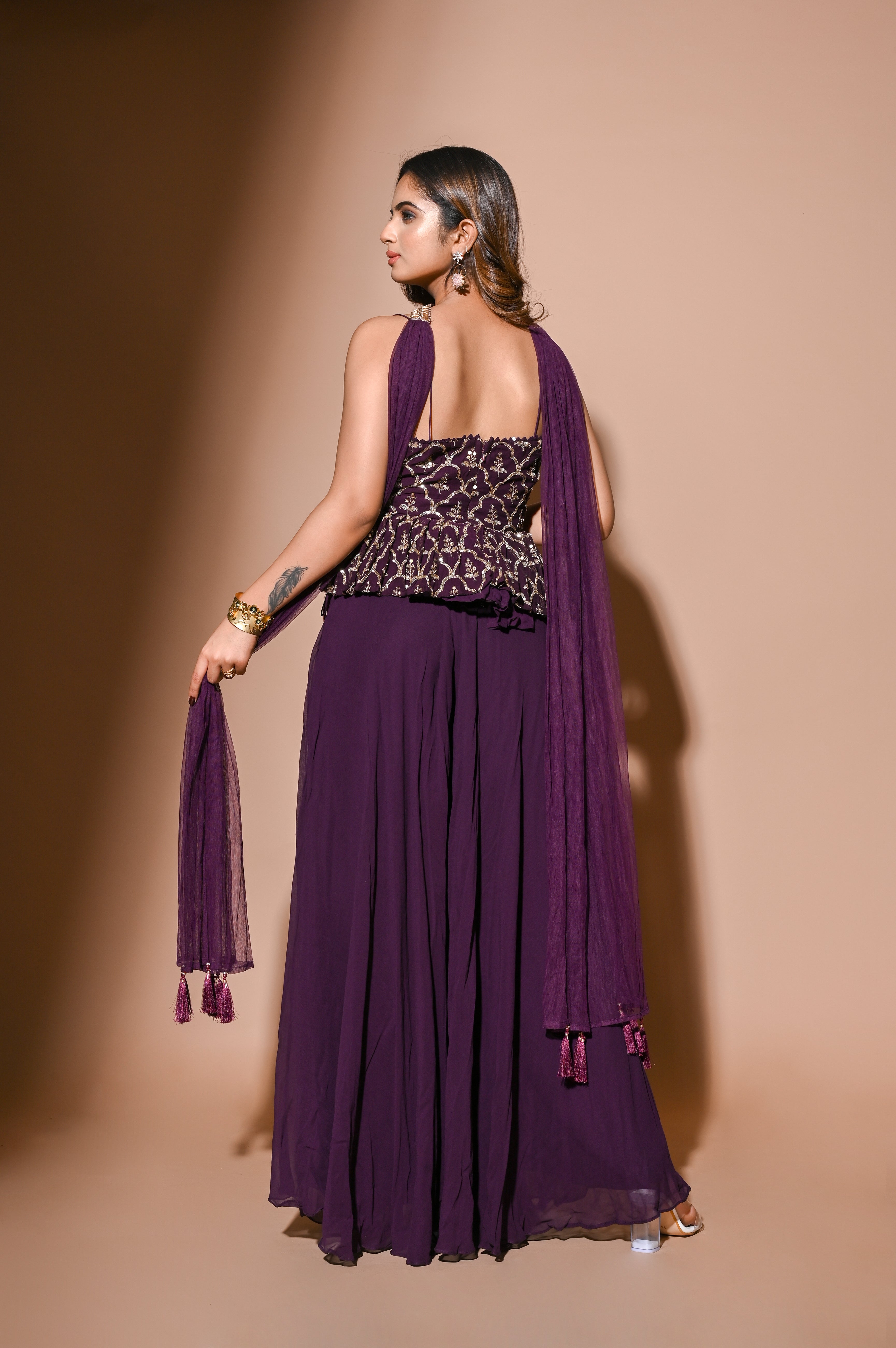 palazzo set with top