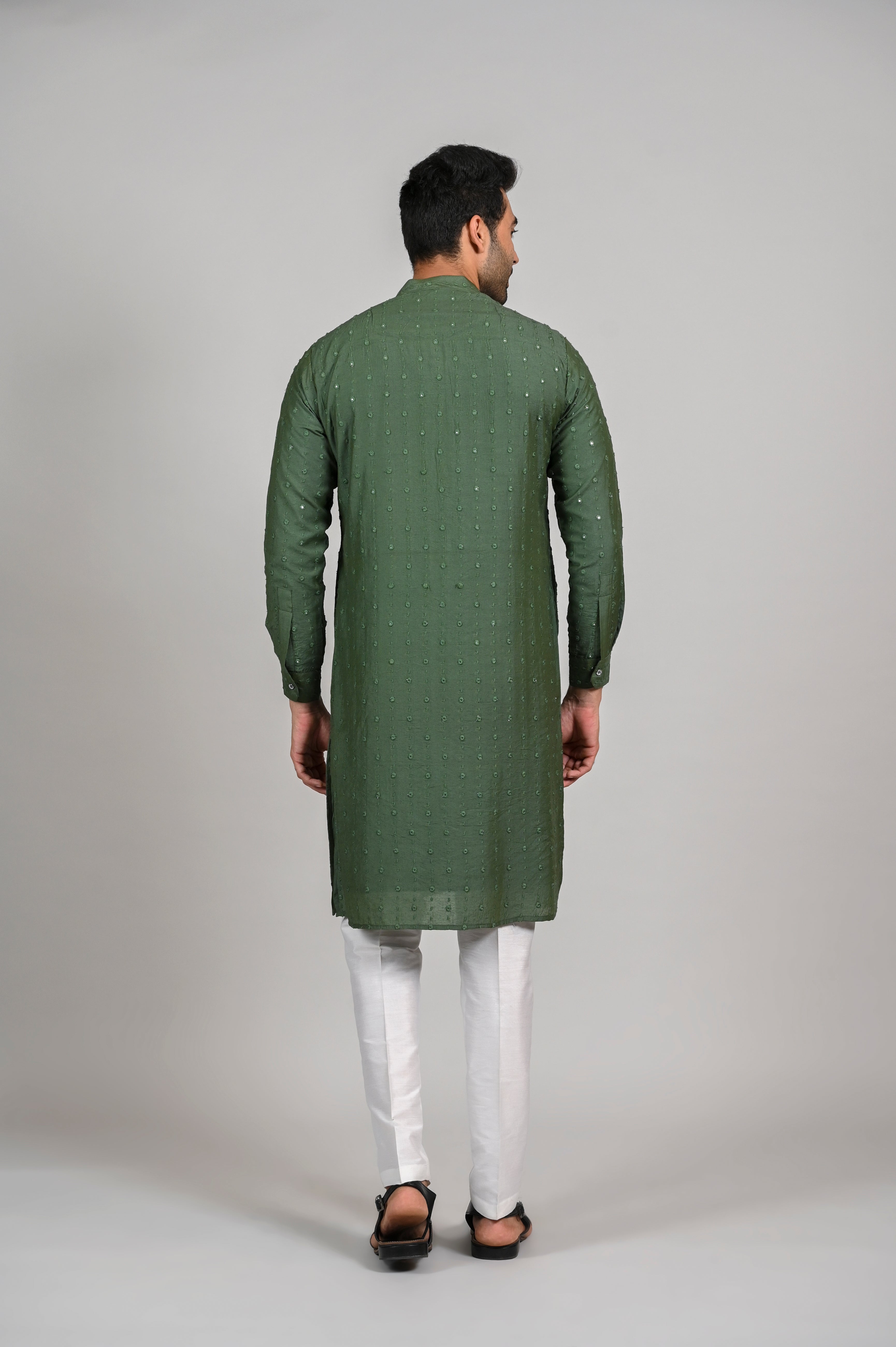 green kurta set