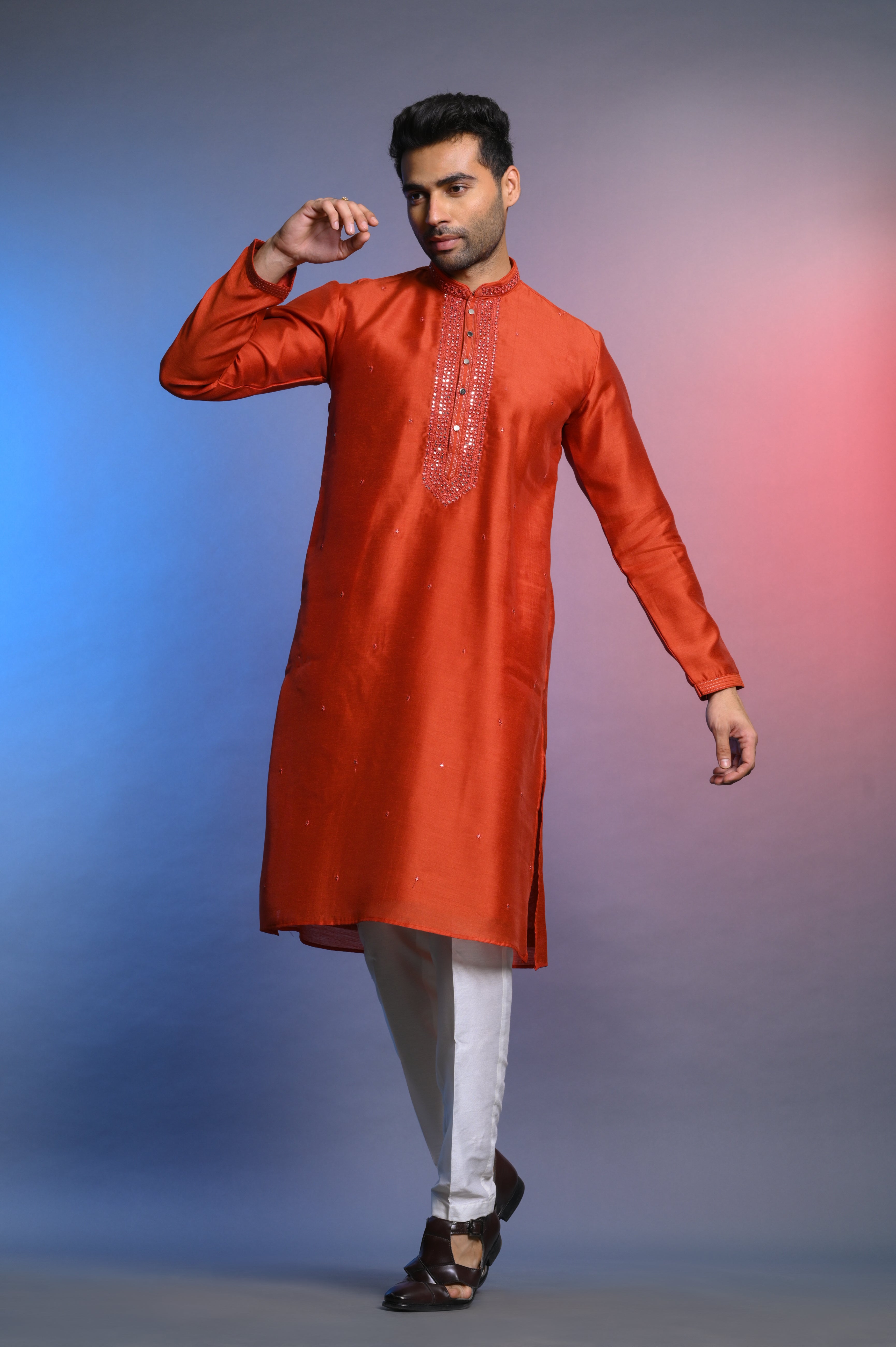 mirror work kurta