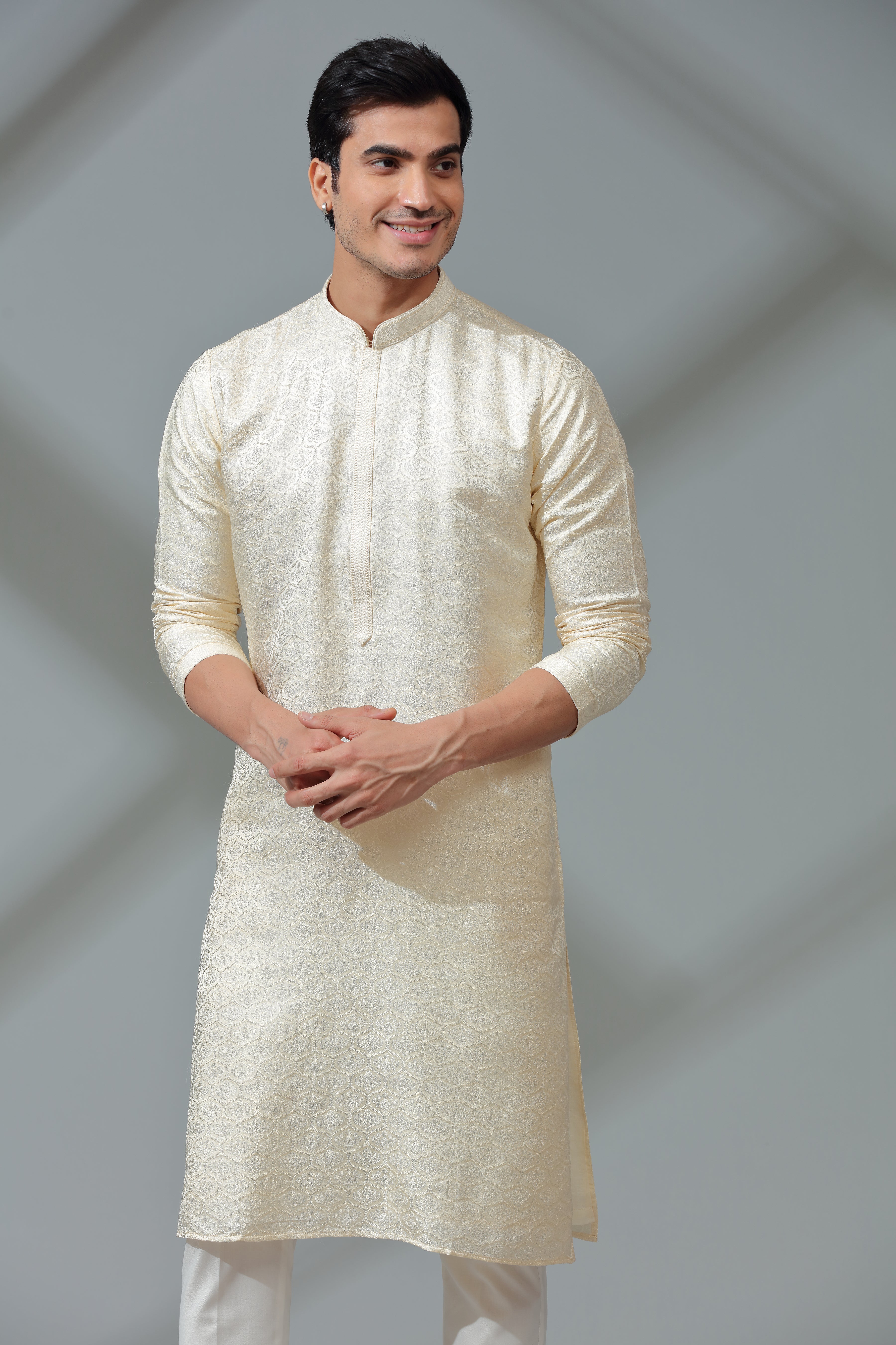 White kurta for on sale groom