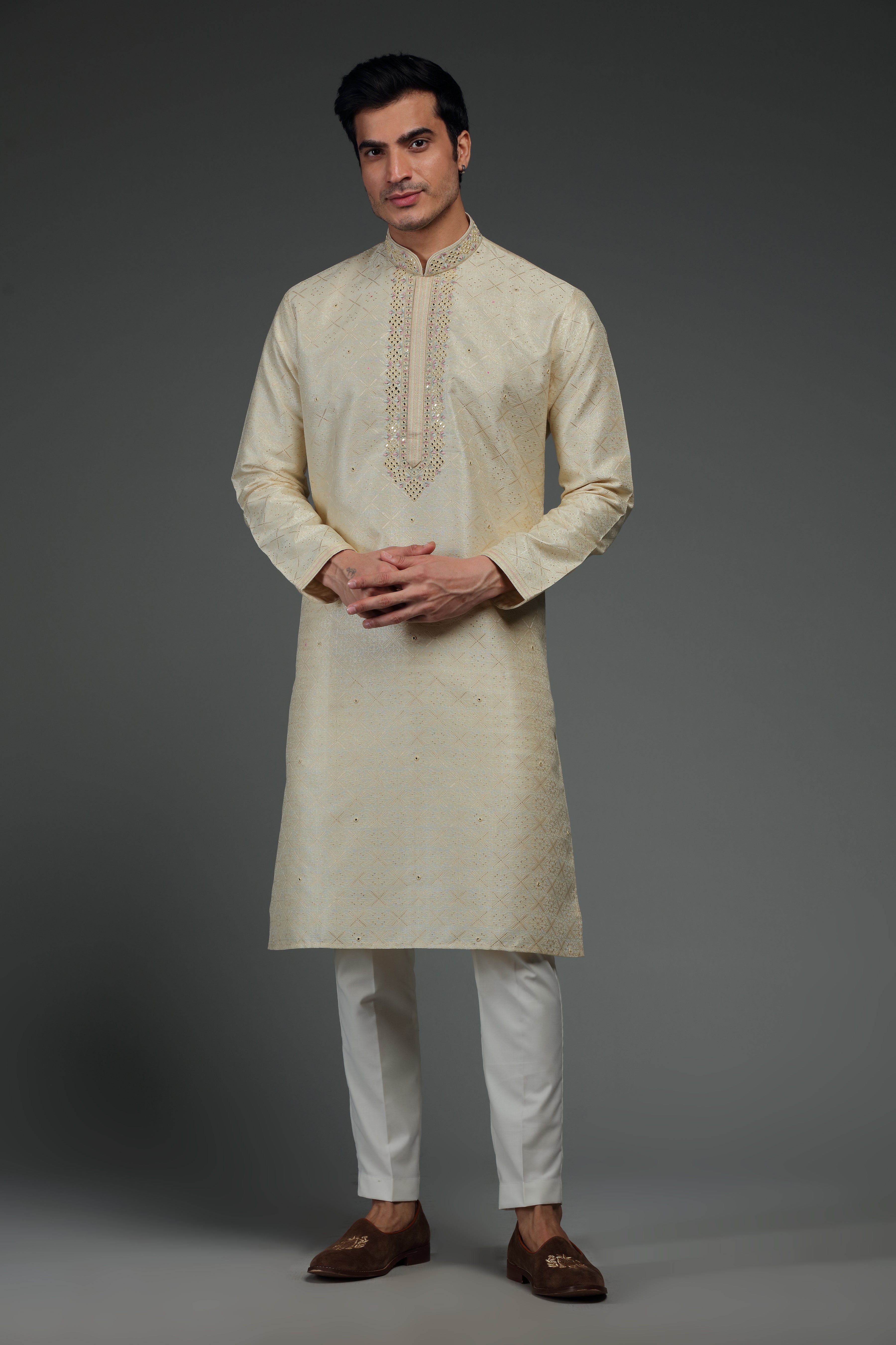 Kurta pajama design for old man hot sale