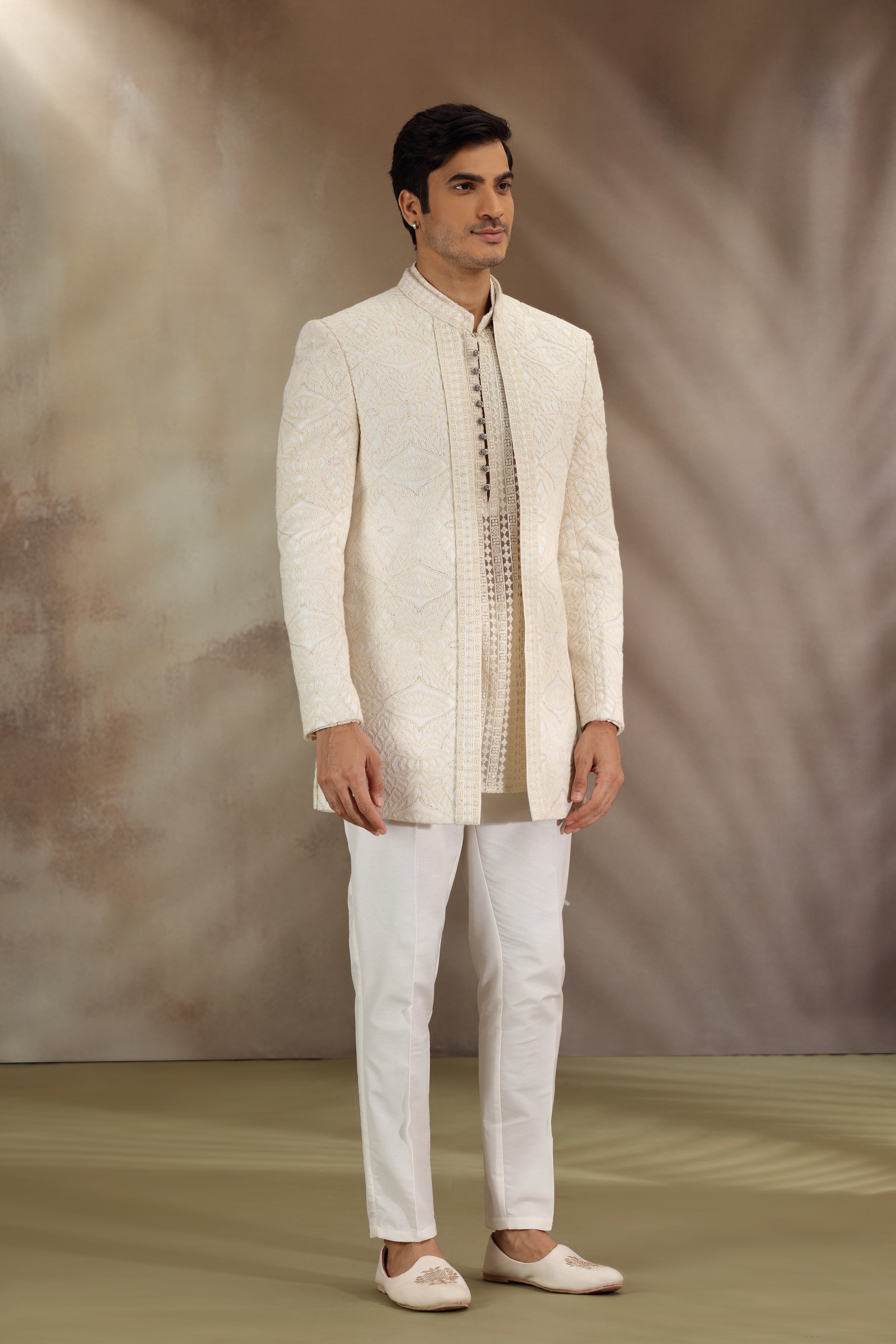 indo western engagement dress for groom Beautiful Wedding Wear Designer Indo Western For Men – RCM APPARELS PRIVATE  LIMITED main image 1