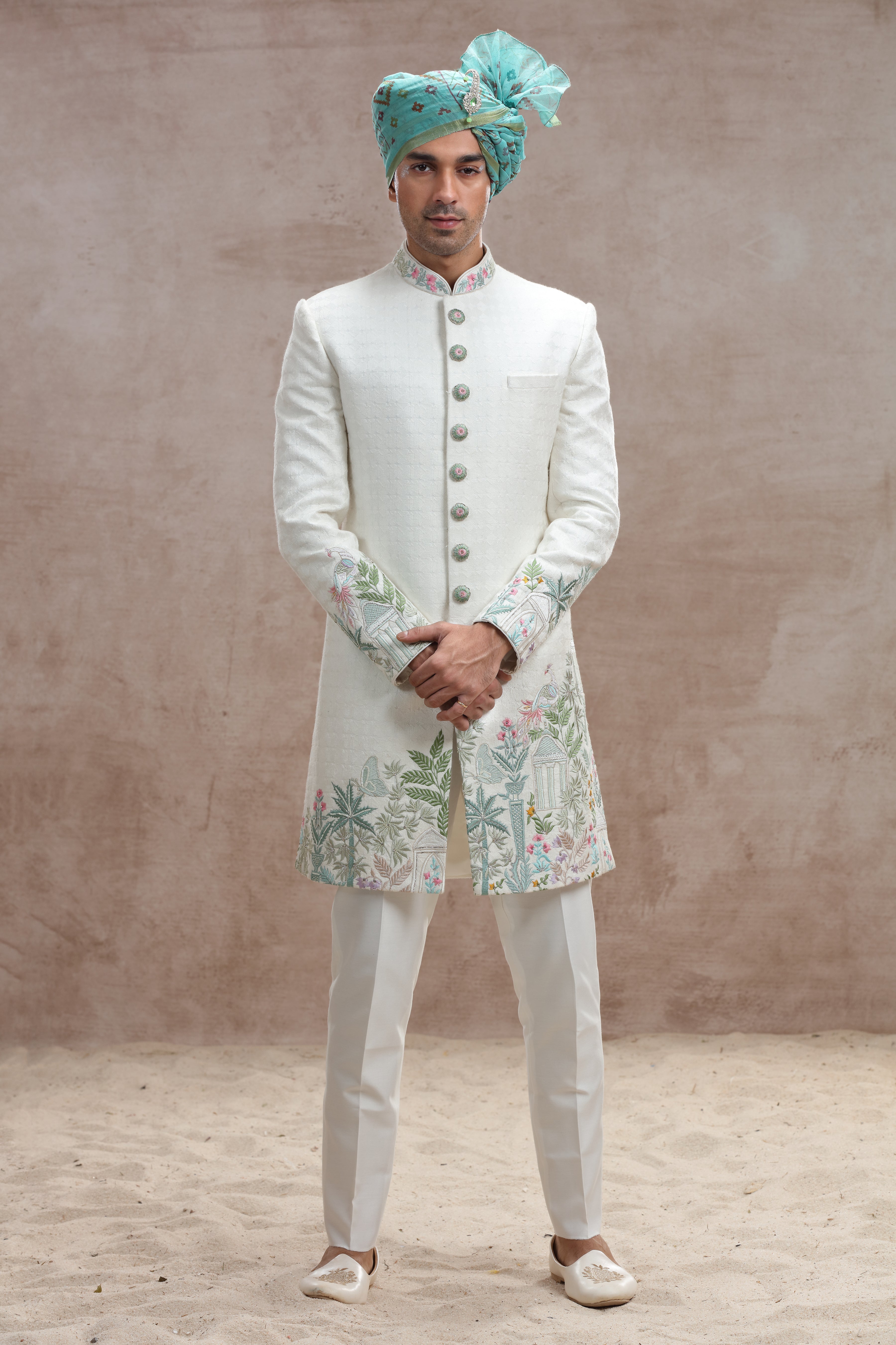 Indian Designer Wedding Indowestern Sherwani Suit With Dhoti deals Salwar For Rich Wedding, Groom, House Functions