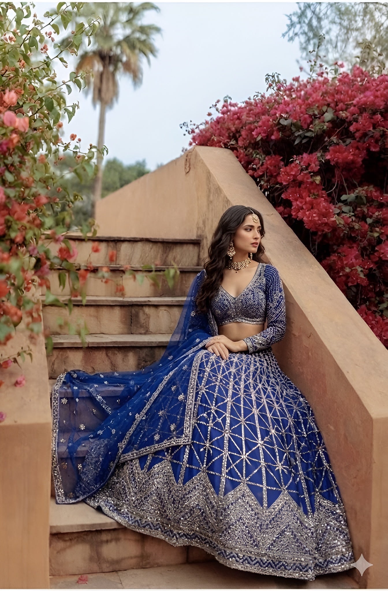 Royal Blue Lehenga Choli