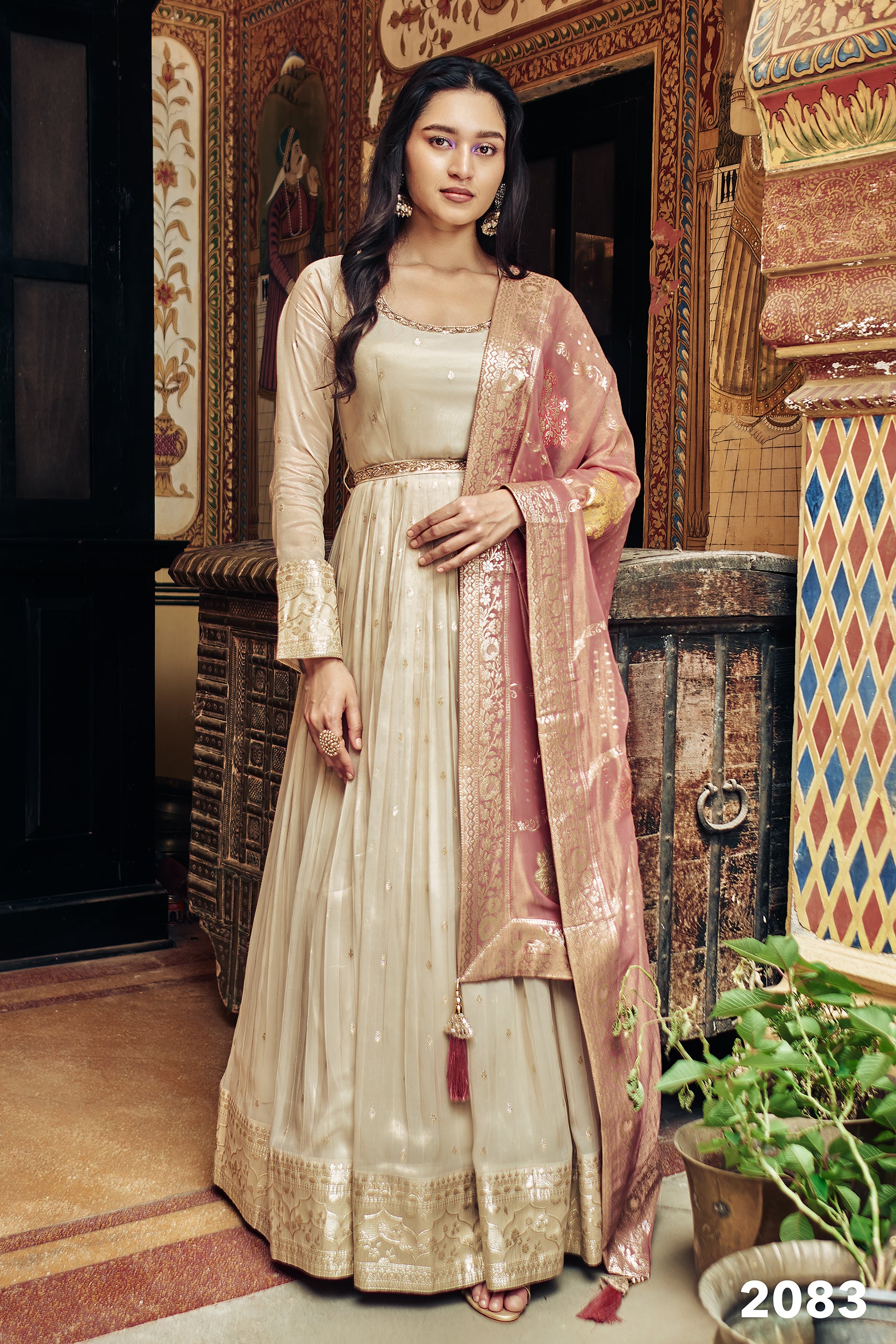 Anarkali Set with Banarasi Dupatta and Zardosi Work - Shreeman