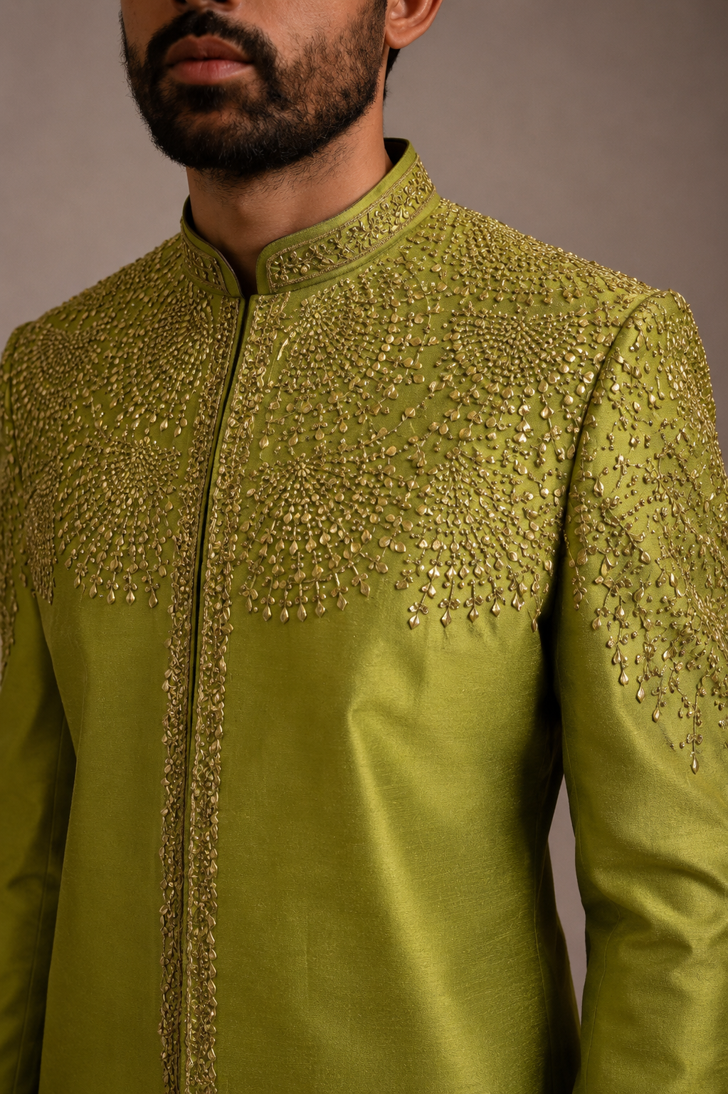 Mehndi Silk Indo Western
