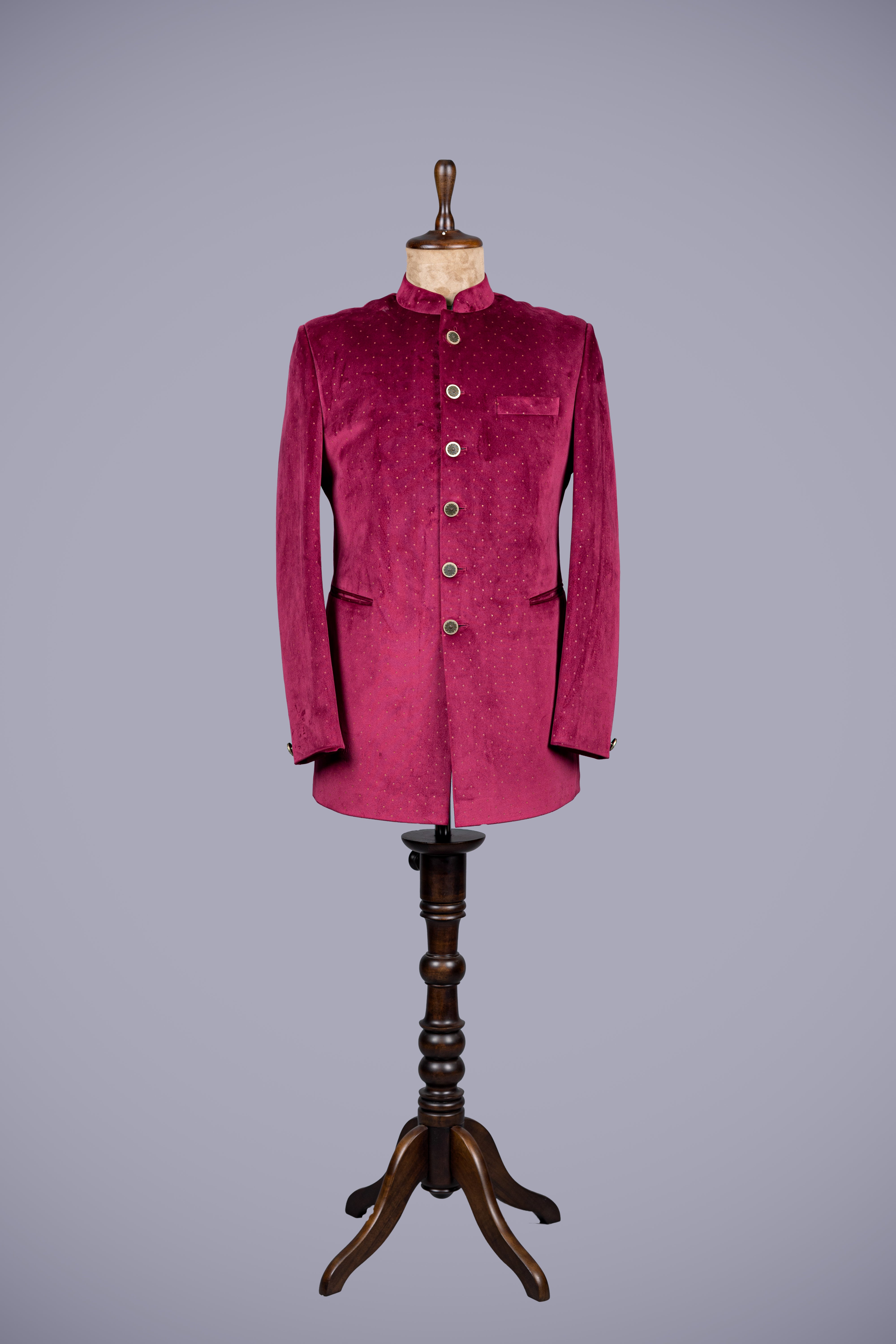 Regal Maroon Jodhpuri Blazer for Men - Shreeman