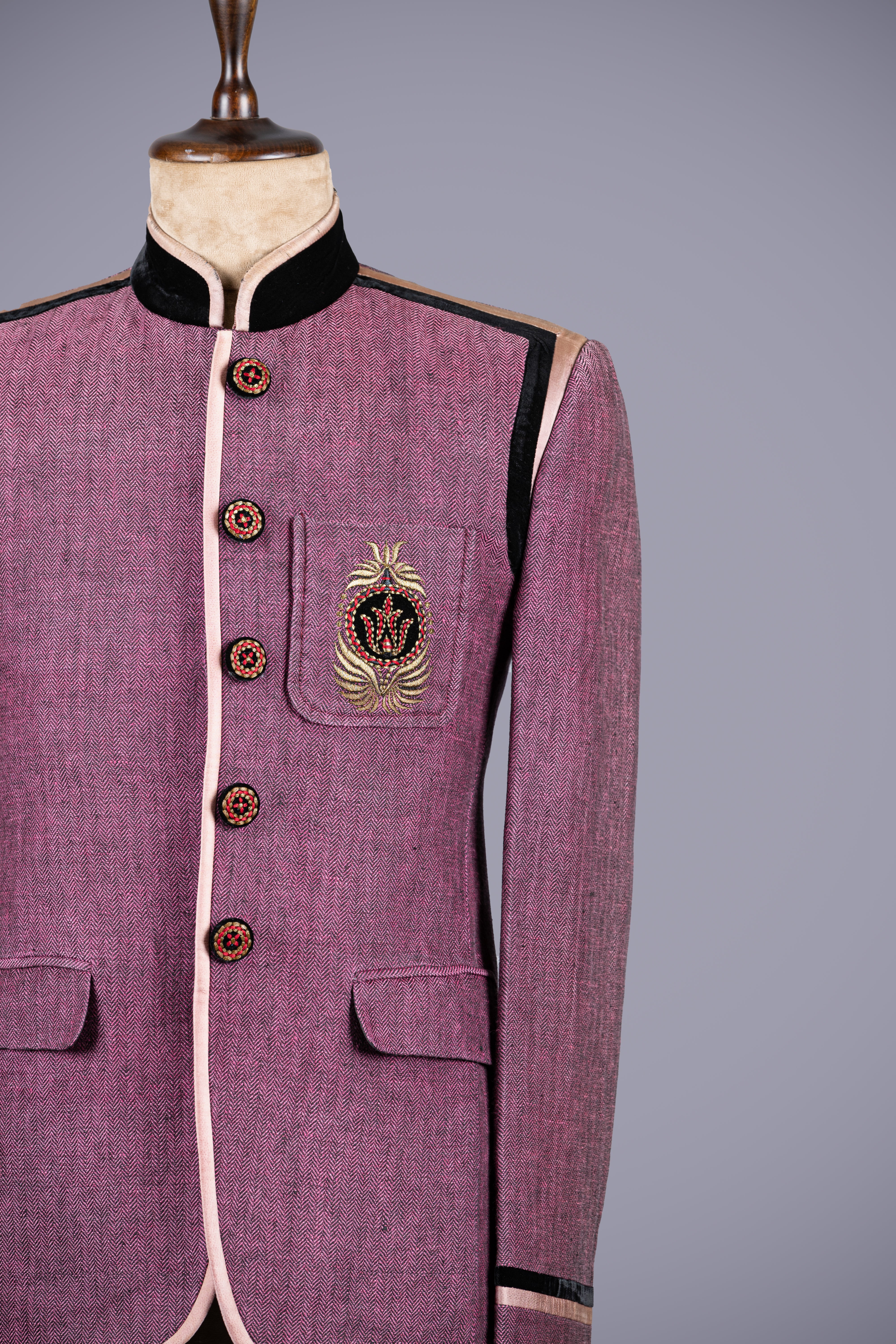 Marzanta Jute Jodhpuri Suit for a Rustic Chic Look - Shreeman