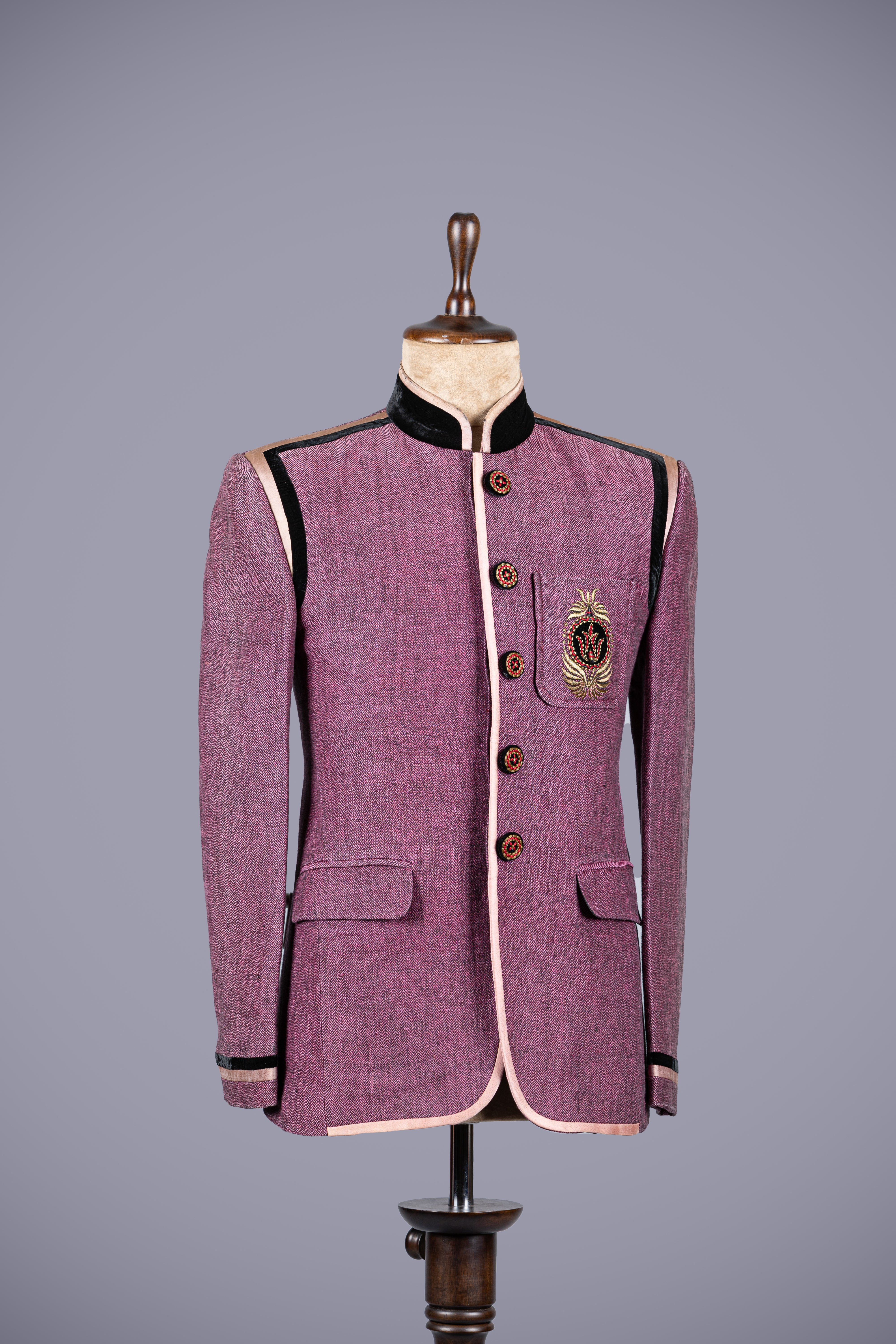 Marzanta Jute Jodhpuri Suit for a Rustic Chic Look - Shreeman