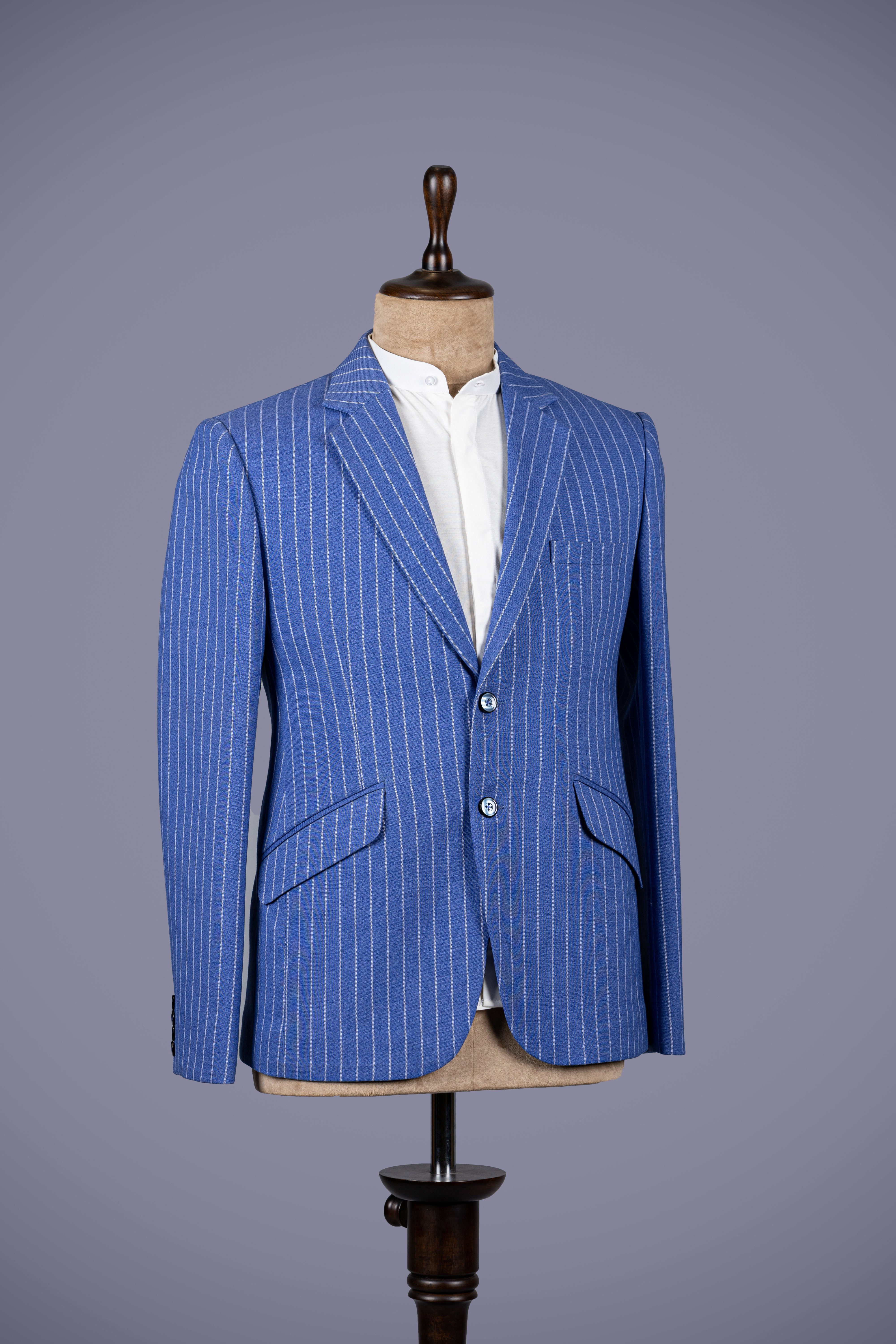 Royal Blue Italian Suiting Blazer for Effortless Style - Shreeman