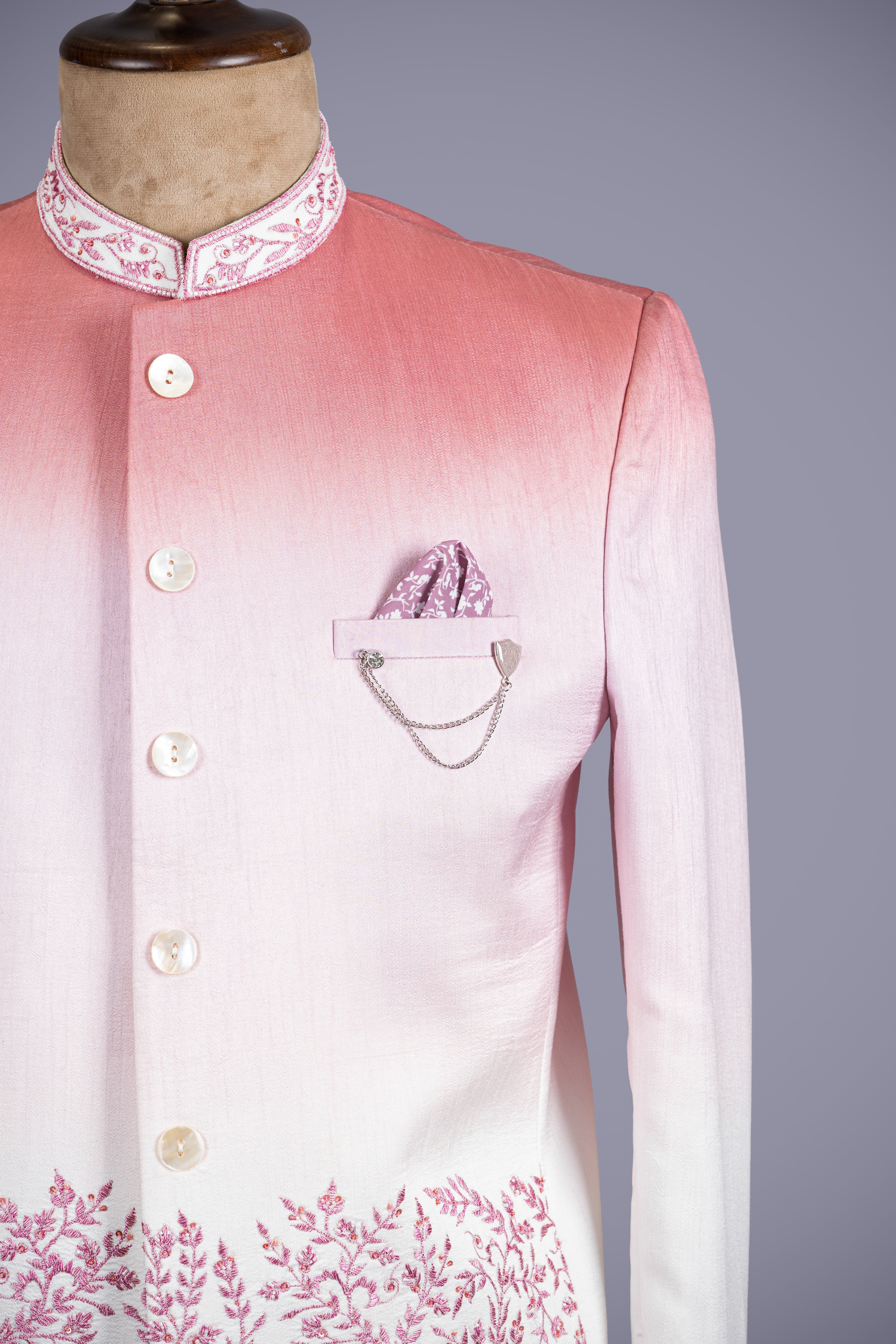 Pastel Pink Jodhpuri with Handwork - Shreeman