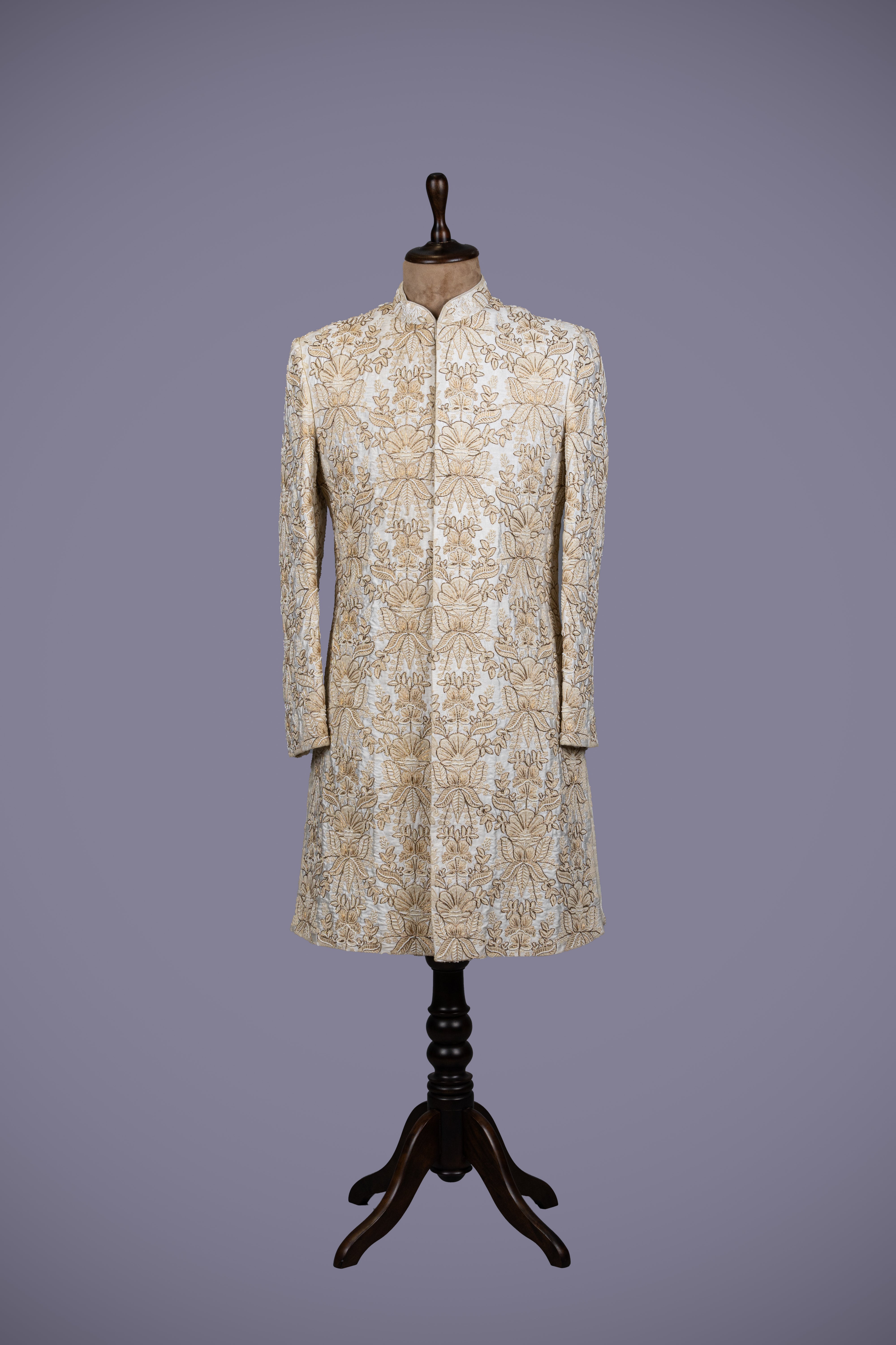 Buy Cream Sherwani with Hand Work | Shreeman - Shreeman