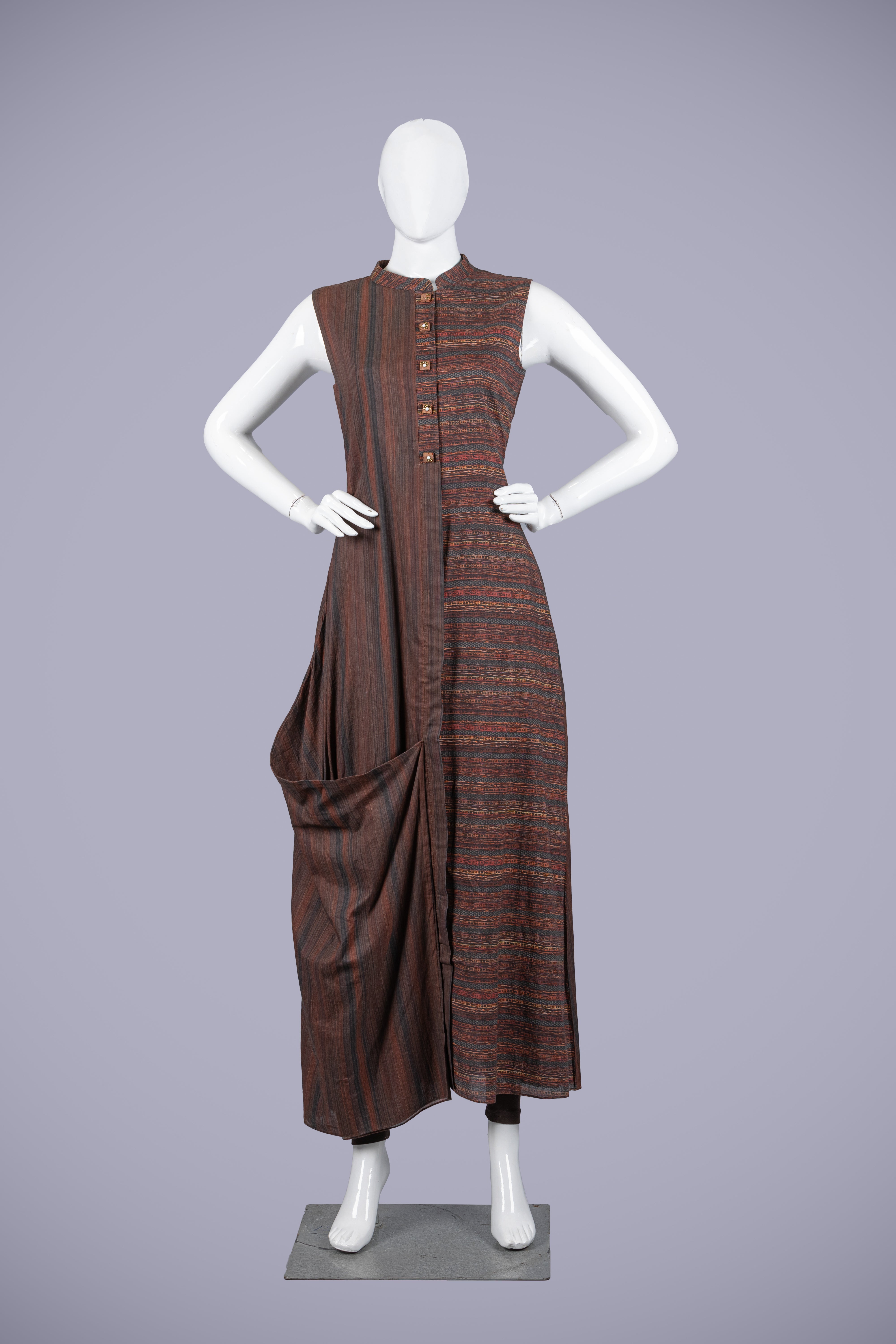 Brown Silk Kurti Top for Timeless Appeal - Shreeman