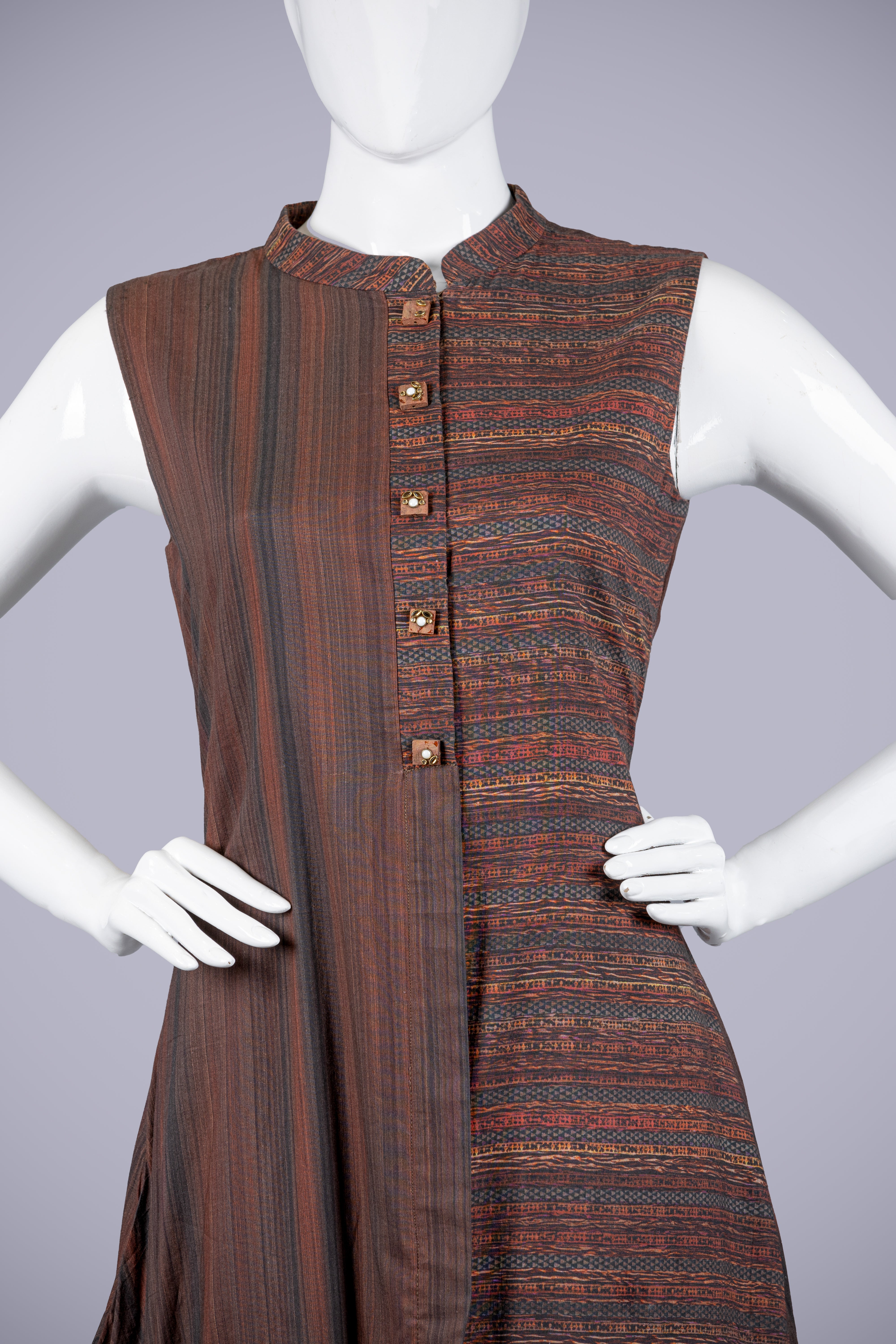 Brown Silk Kurti Top for Timeless Appeal - Shreeman