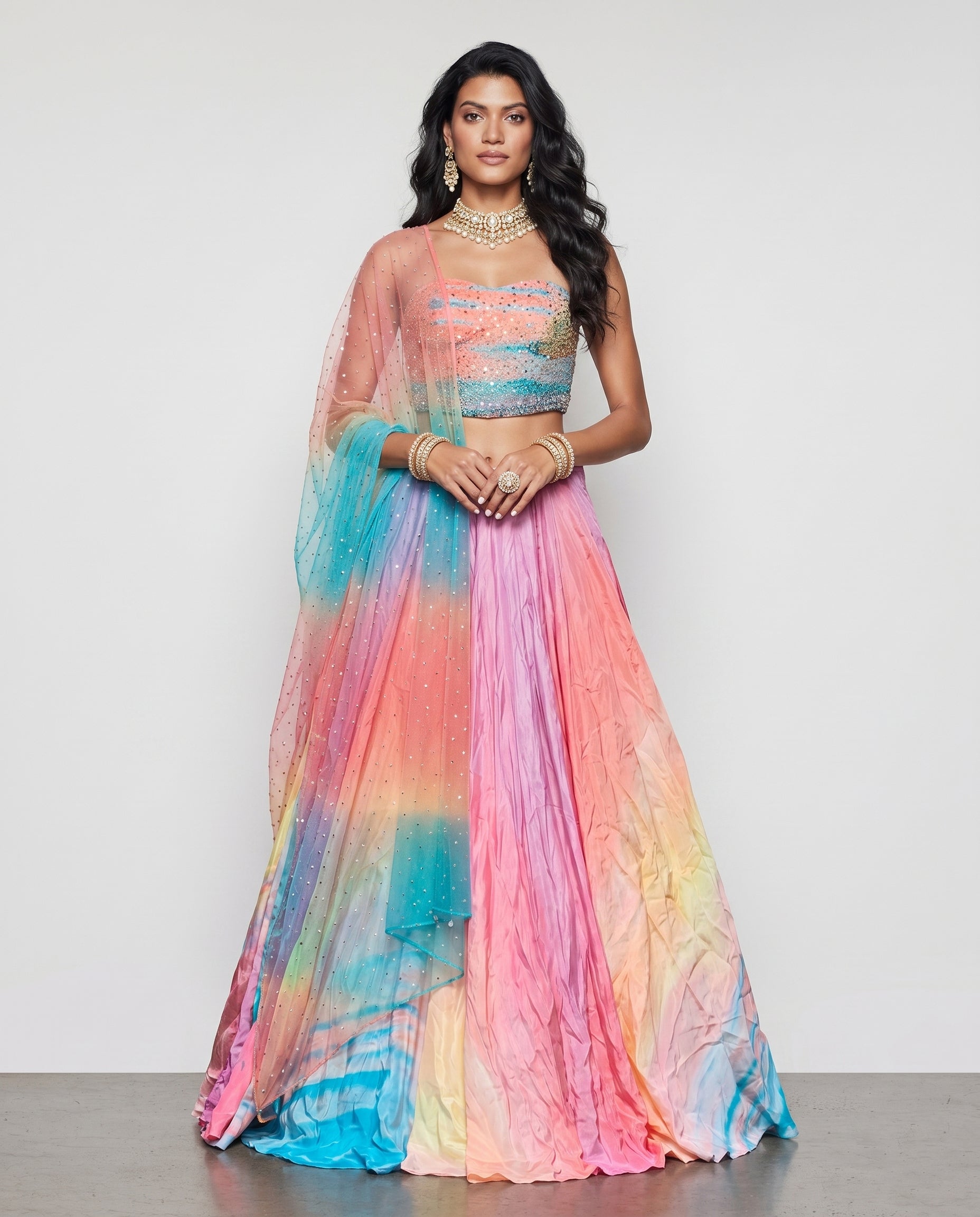 Pink Italian Silk Indo Western