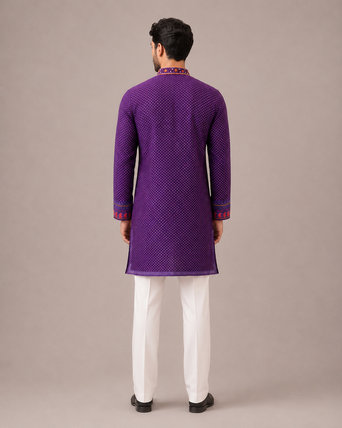 Purple Soft Silk Kurta Set