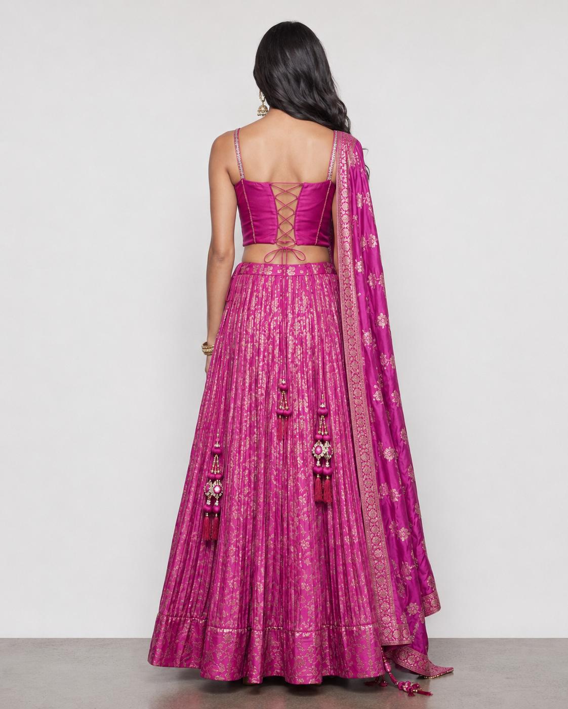 Rani Banarasi Soft Silk Choli with Kardana Moti and Sequins Work