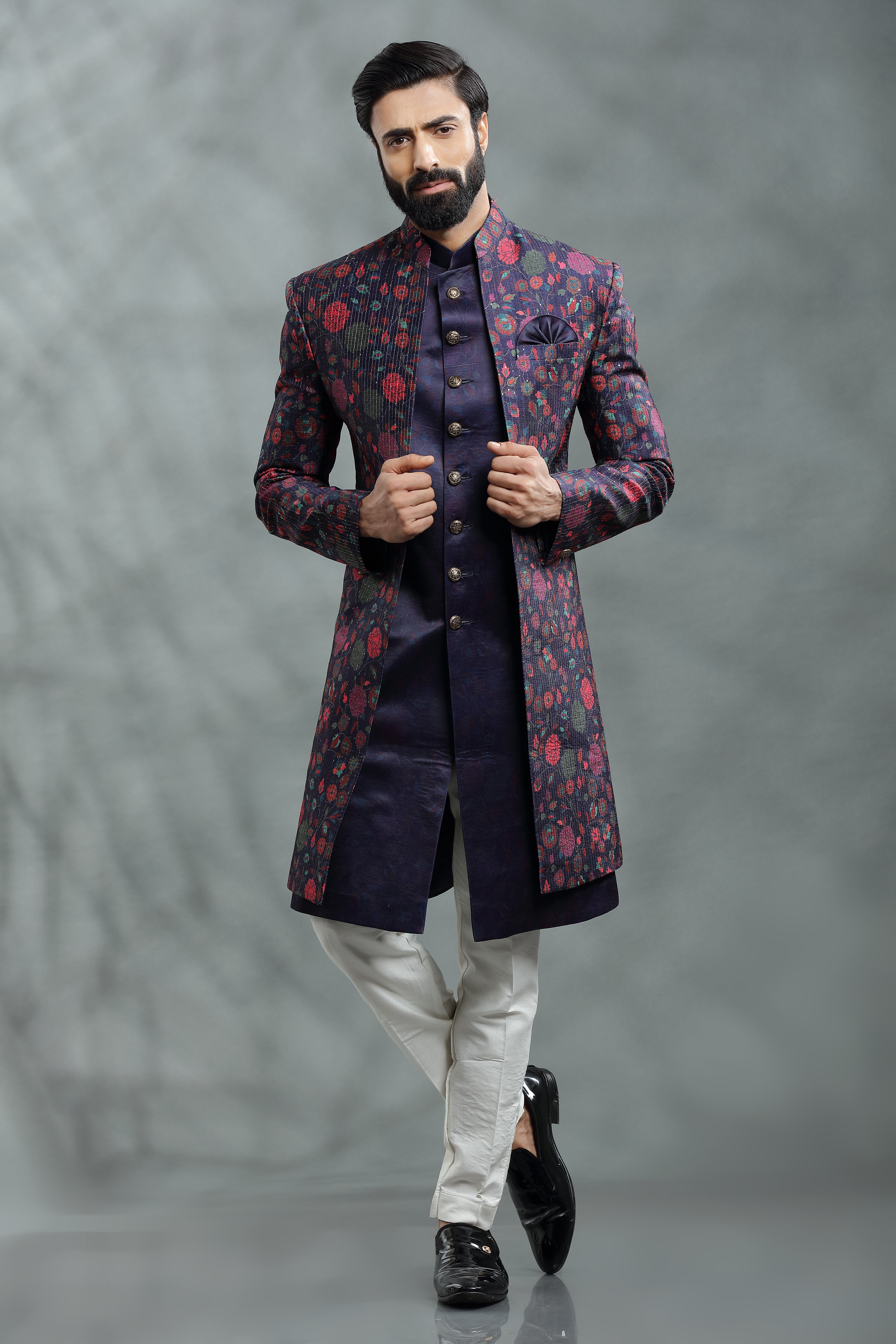 Floral indo western shop dresses for male