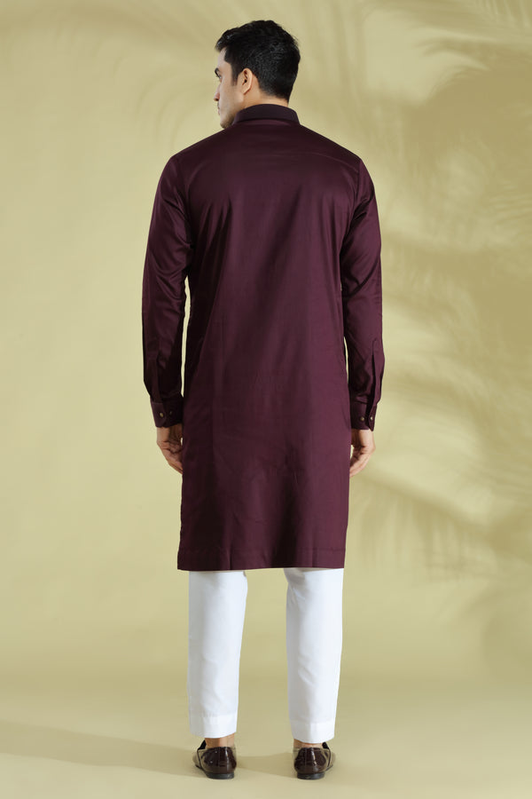 maroon kurta