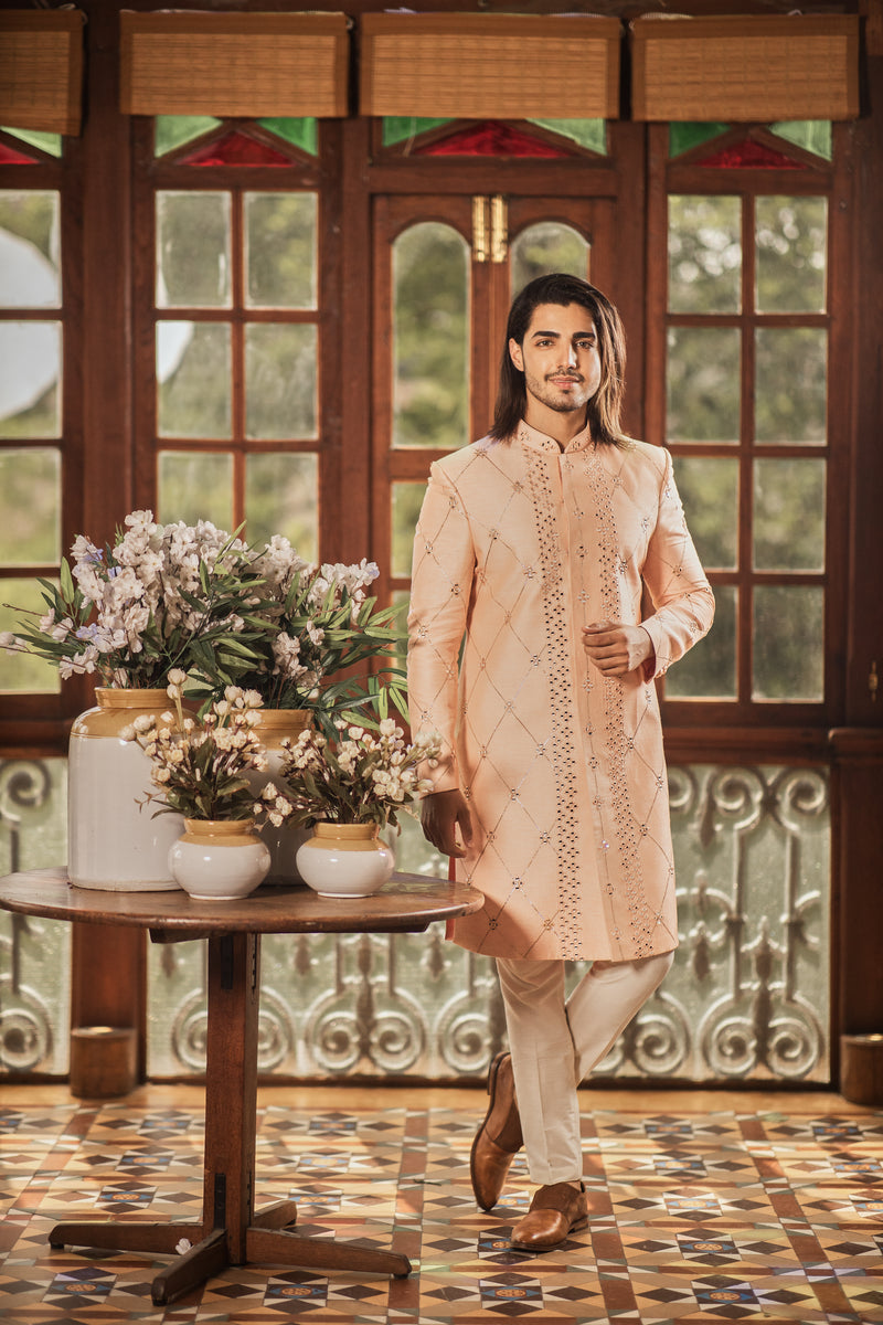 indo western groom dress