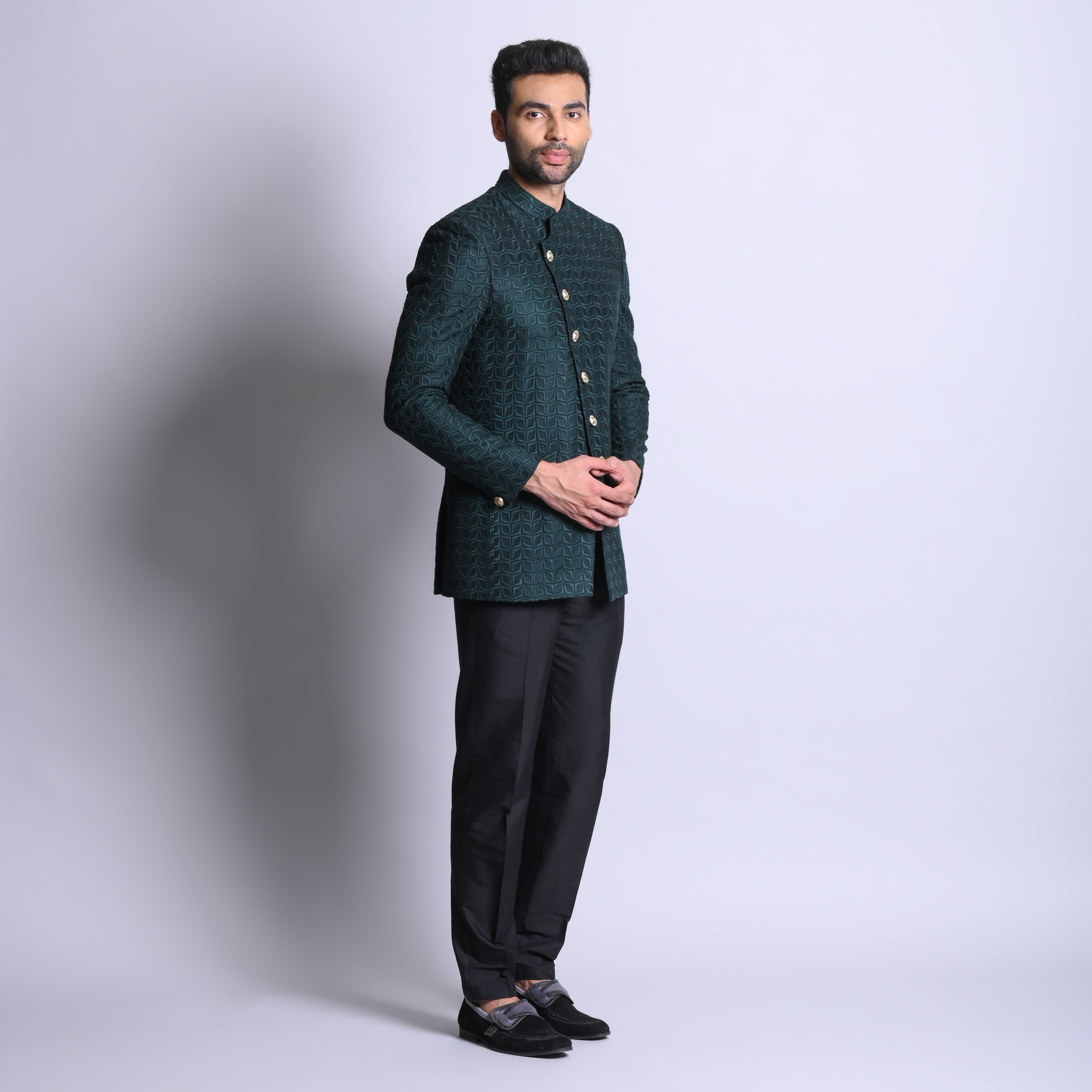 Dark green jodhpuri clearance suit