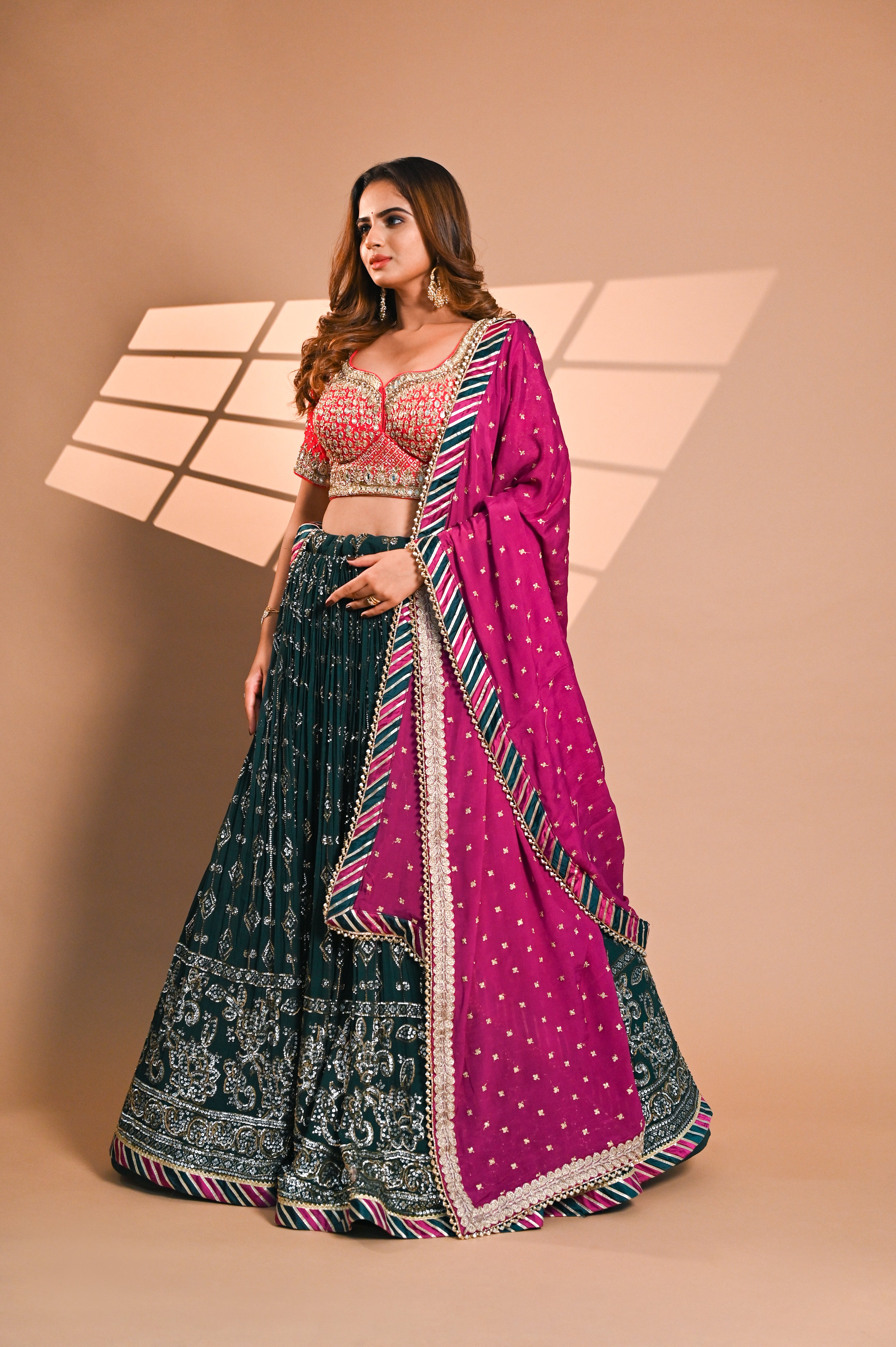 Buy Indian Lehenga Choli Printed Skirt Designer Brocade Skirt Indian Lengha  Choli Stitched Lehenga Bollywood Replica Lehenga Online in India - Etsy