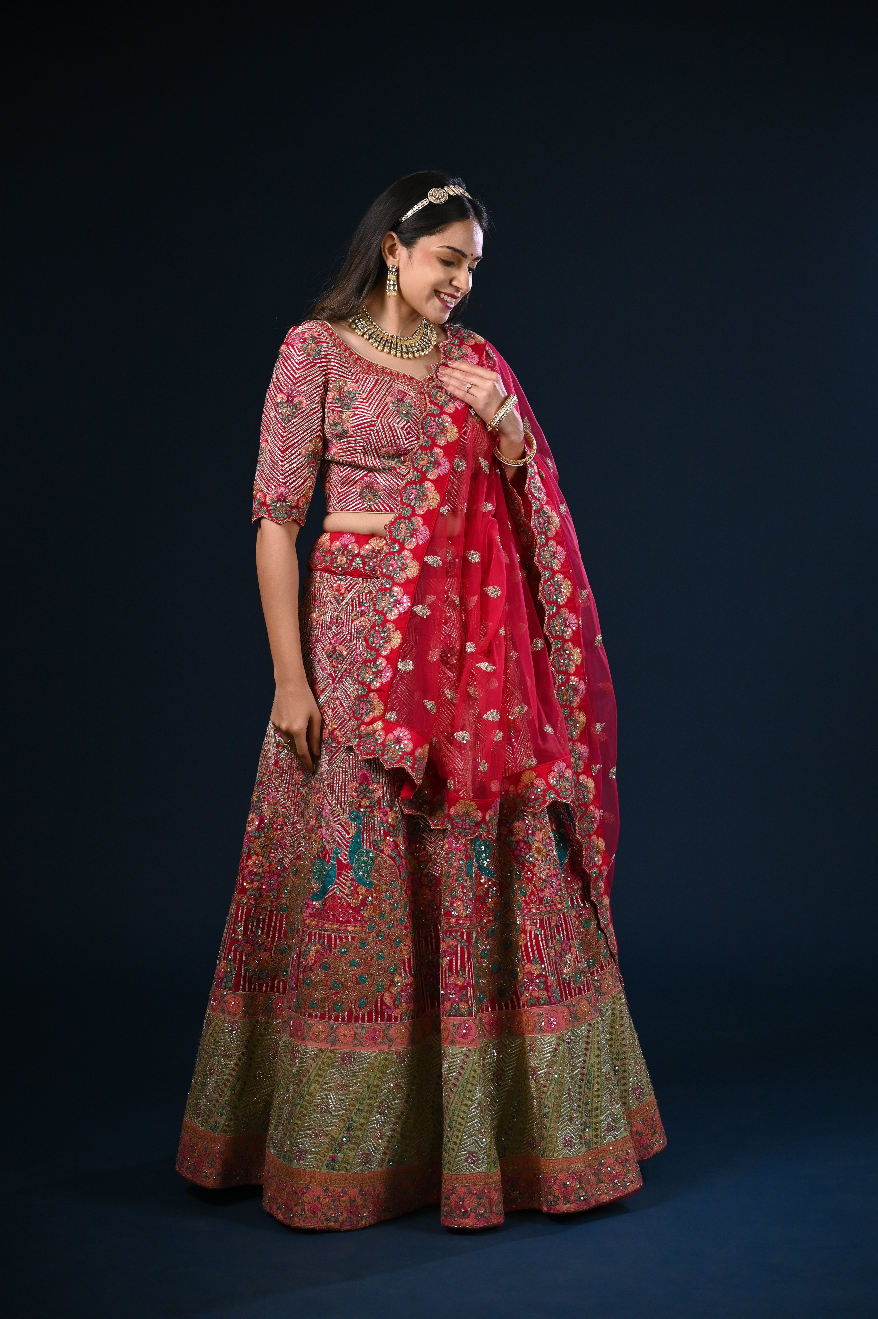 Semi-Stitched Velvet Bridal Lehenga Choli, Size: Free Size at Rs 3999 in  Gurgaon
