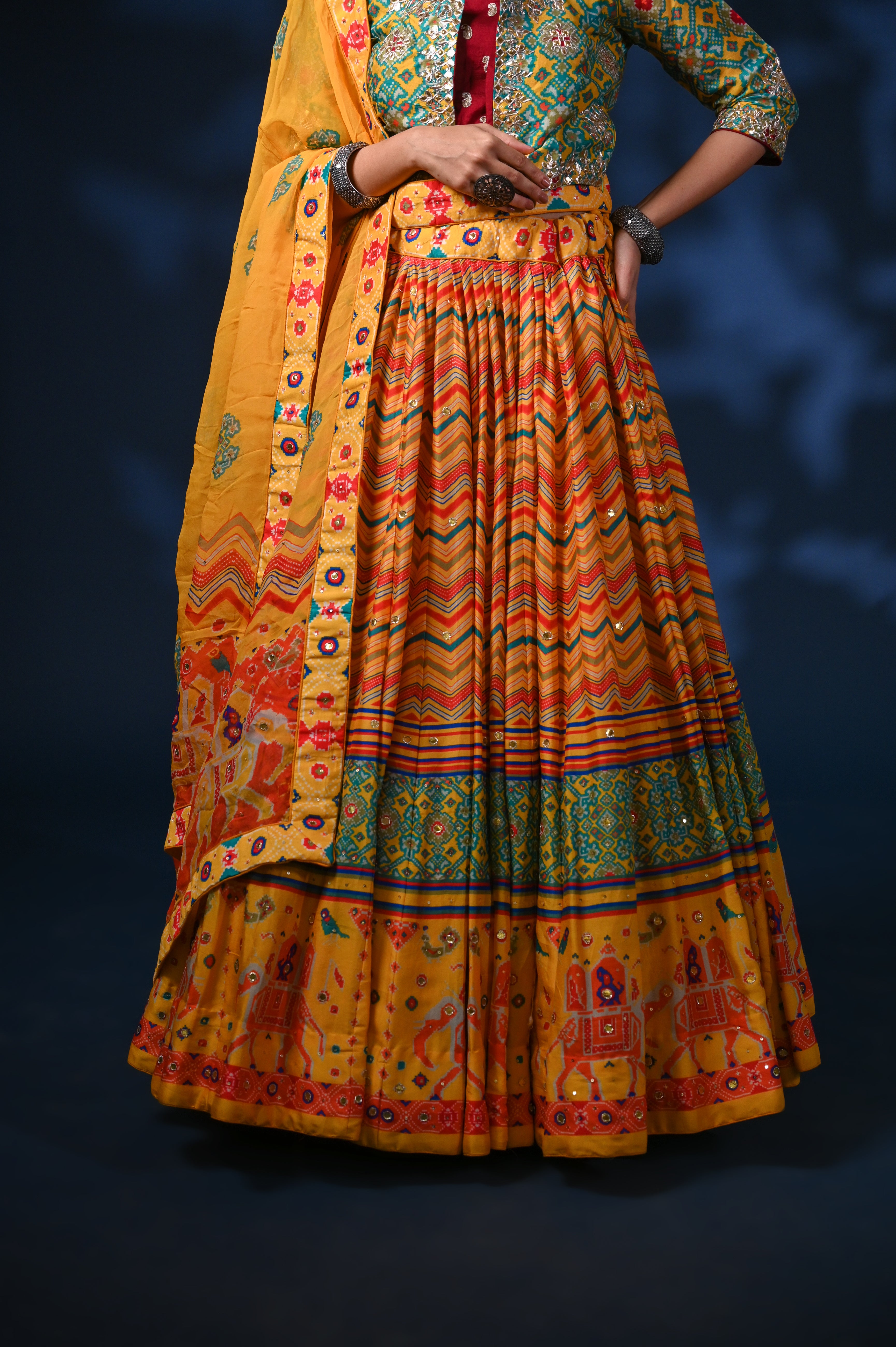 Sky Blue Faux Georgette Zari, Thread & Sequins Embroidered Lehenga Choli Set  with Dupatta | Party wear lehenga choli Set Online USA – Ria Fashions
