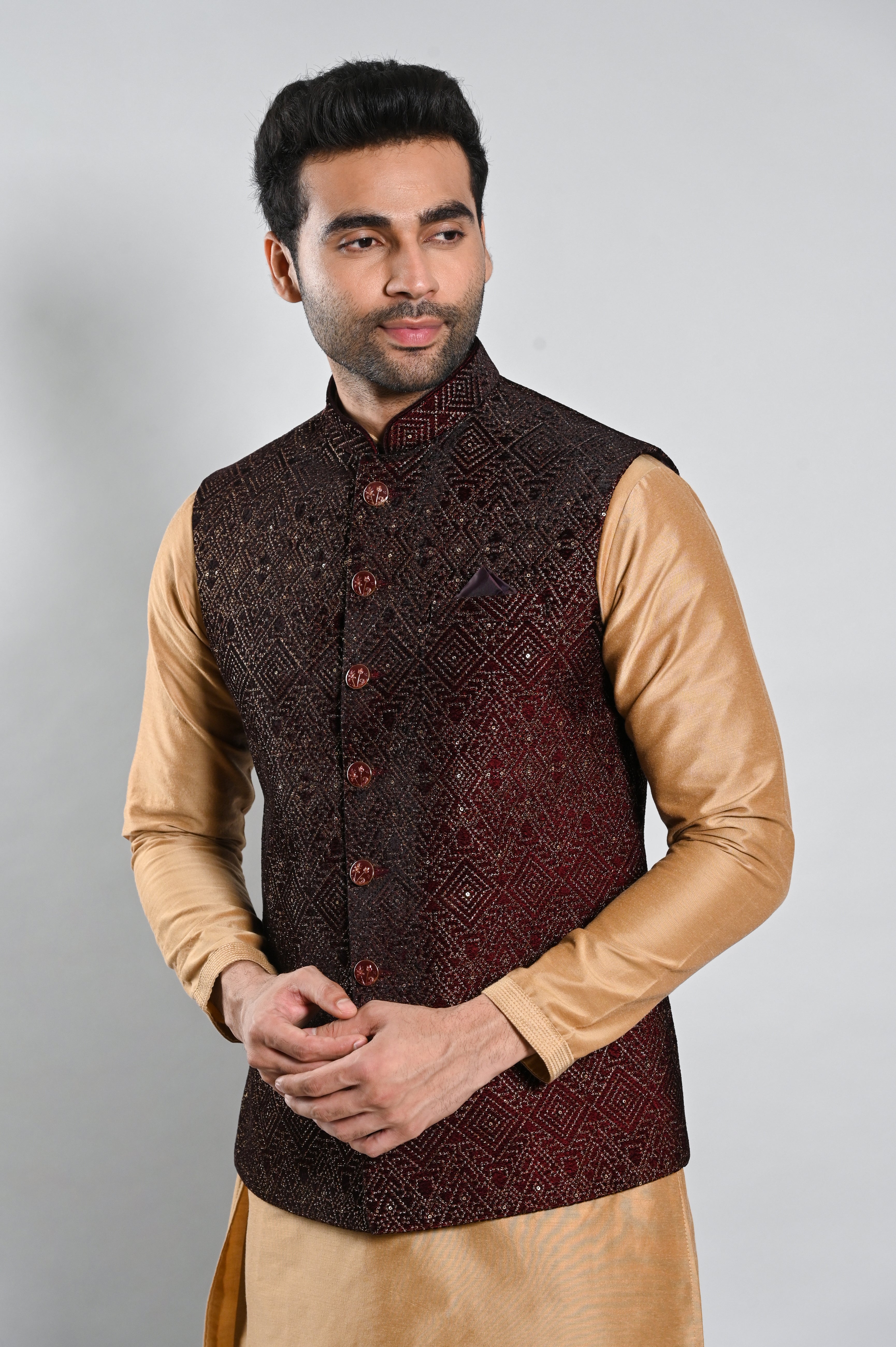 Pathani suit with cheap koti