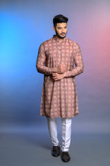 pink kurta for men