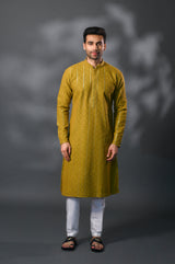 green kurta set