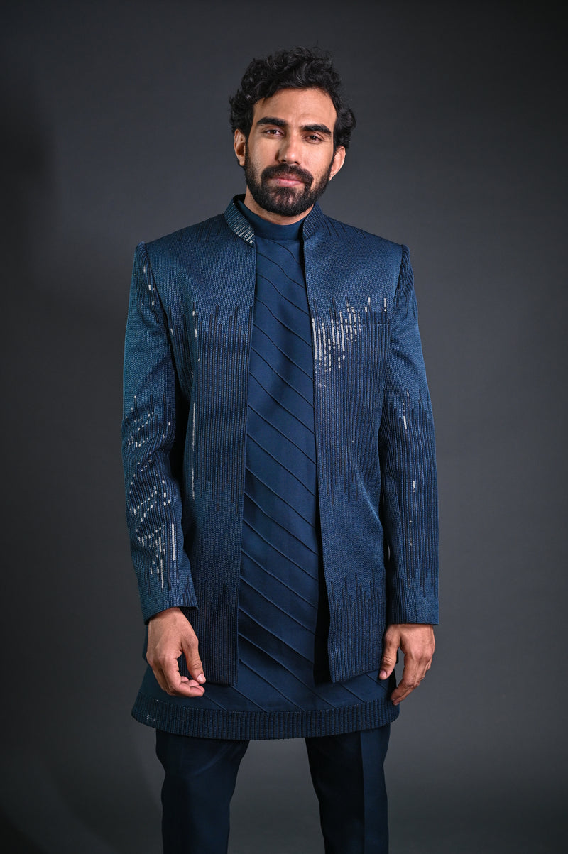 black indo western dress