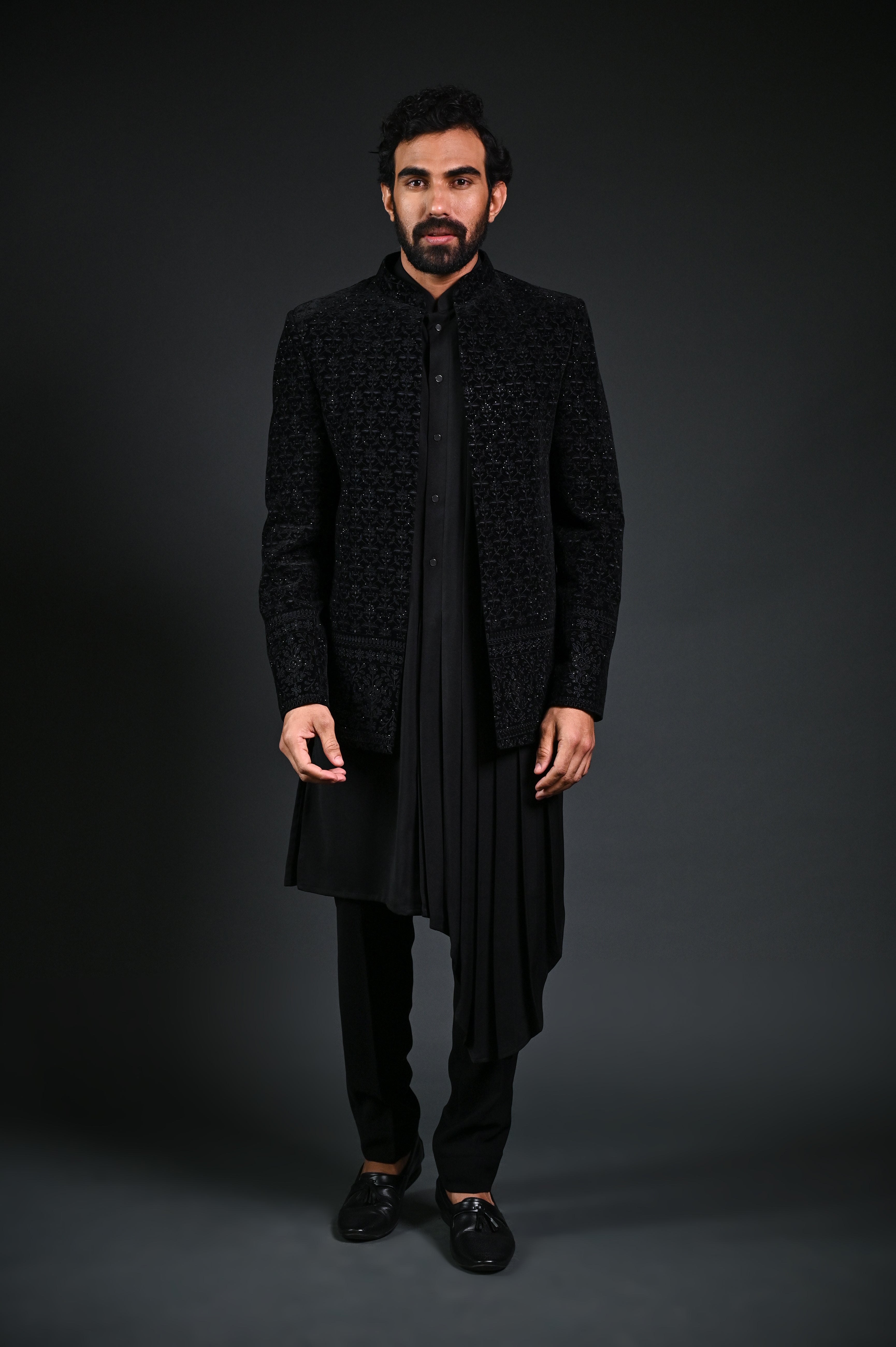 Black Terry Rayon Designer Indo Western| shop online men's indowestern for  wedding| shop now | Western formal wear, Mens fashion suits, Western suits